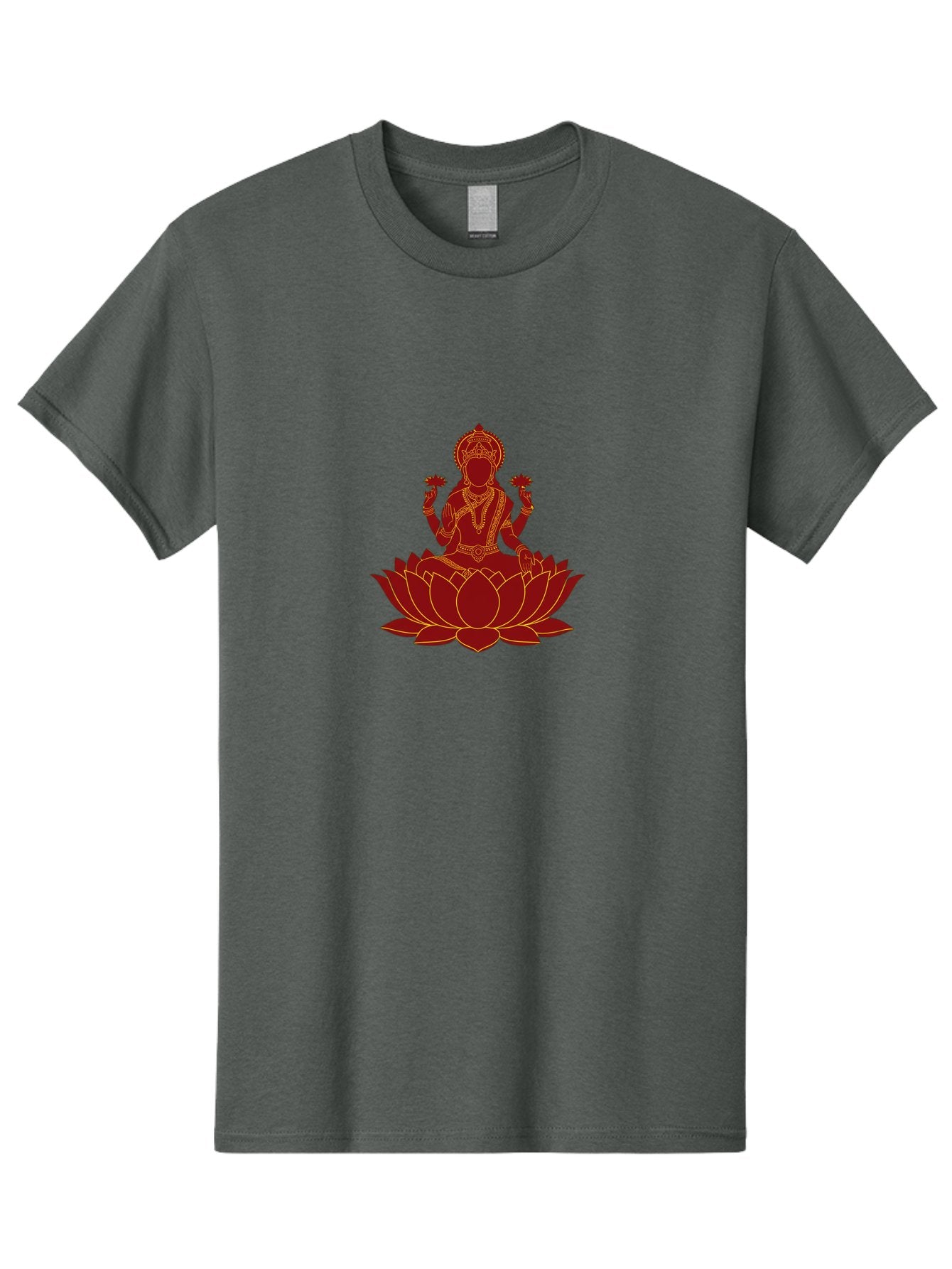 Lakshmi-Lotus Men'S Graphic Tee, 100% Cotton, Comfortable Casual Summer Wear, Machine Washable, Goddess On Lotus, Lotus Flower, Spiritual Symbolism, Meditation, Mindfulness, Spiritual Growth, Inner Peace, Yoga, Wellness, Feminine Energy, Bad269 7