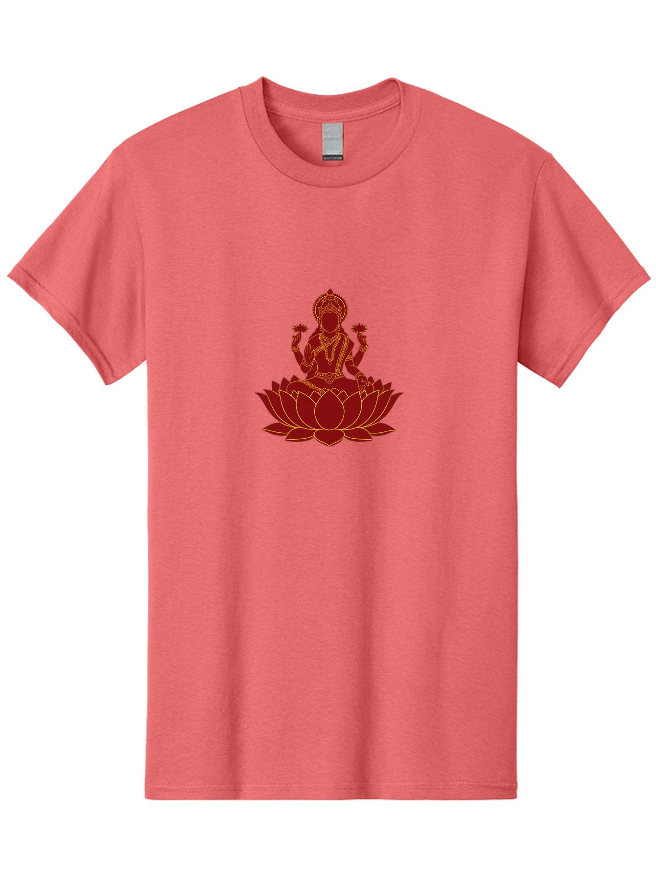 Lakshmi-Lotus Men'S Graphic Tee, 100% Cotton, Comfortable Casual Summer Wear, Machine Washable, Goddess On Lotus, Lotus Flower, Spiritual Symbolism, Meditation, Mindfulness, Spiritual Growth, Inner Peace, Yoga, Wellness, Feminine Energy, Bad269 11