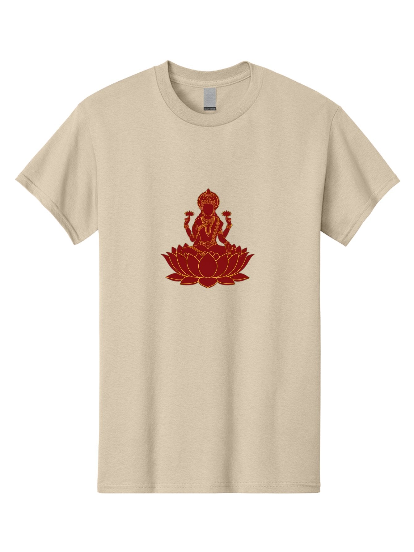 Lakshmi-Lotus Men'S Graphic Tee, 100% Cotton, Comfortable Casual Summer Wear, Machine Washable, Goddess On Lotus, Lotus Flower, Spiritual Symbolism, Meditation, Mindfulness, Spiritual Growth, Inner Peace, Yoga, Wellness, Feminine Energy, Bad269 5