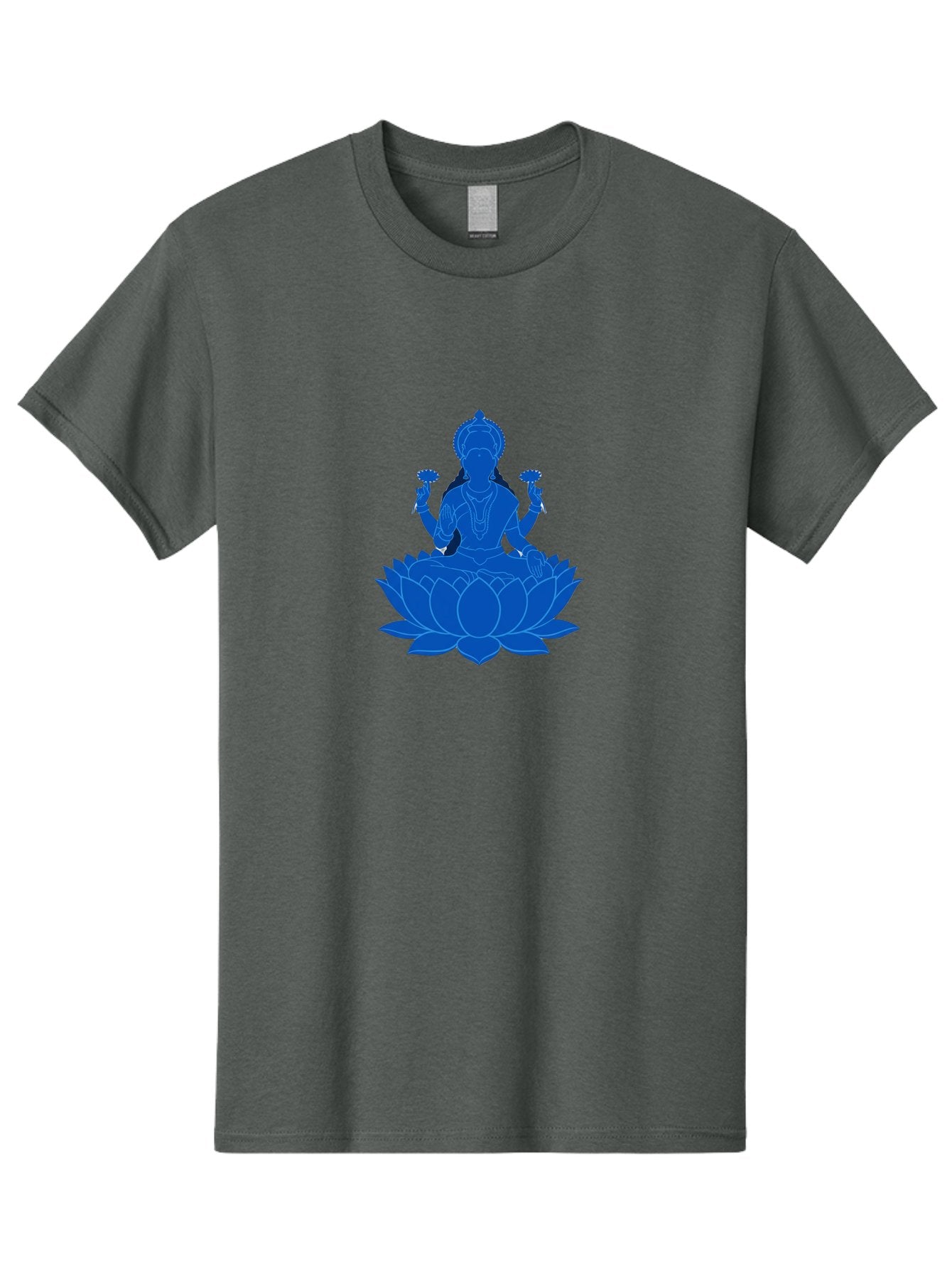 Lakshmi Men'S Graphic Tee, 100% Cotton, Comfortable Casual Summer Wear, Machine Washable, Goddess Lakshmi, Lotus Flower, Spiritual Symbolism, Hindu Mythology, Serene Pose, Symbolic Jewelry, Tranquil Atmosphere, Yoga, Meditation, Inner Peace, Bad270 14