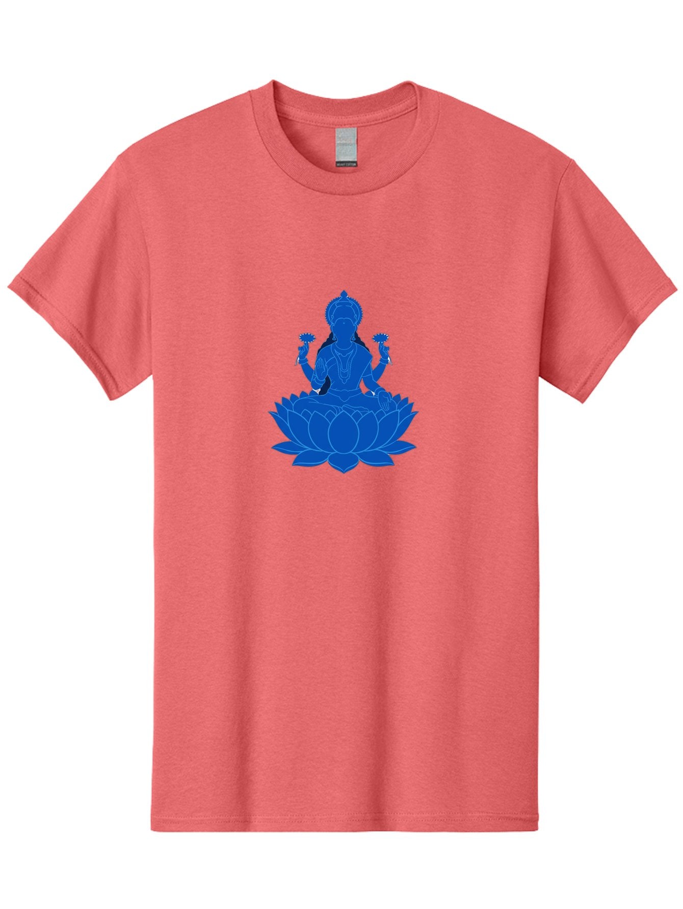 Lakshmi Men'S Graphic Tee, 100% Cotton, Comfortable Casual Summer Wear, Machine Washable, Goddess Lakshmi, Lotus Flower, Spiritual Symbolism, Hindu Mythology, Serene Pose, Symbolic Jewelry, Tranquil Atmosphere, Yoga, Meditation, Inner Peace, Bad270 5