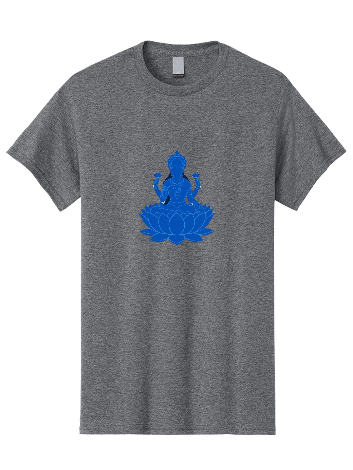 Lakshmi Men'S Graphic Tee, 100% Cotton, Comfortable Casual Summer Wear, Machine Washable, Goddess Lakshmi, Lotus Flower, Spiritual Symbolism, Hindu Mythology, Serene Pose, Symbolic Jewelry, Tranquil Atmosphere, Yoga, Meditation, Inner Peace, Bad270 7