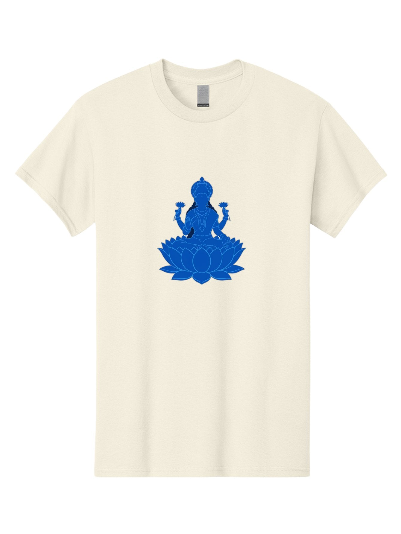 Lakshmi Men'S Graphic Tee, 100% Cotton, Comfortable Casual Summer Wear, Machine Washable, Goddess Lakshmi, Lotus Flower, Spiritual Symbolism, Hindu Mythology, Serene Pose, Symbolic Jewelry, Tranquil Atmosphere, Yoga, Meditation, Inner Peace, Bad270 9