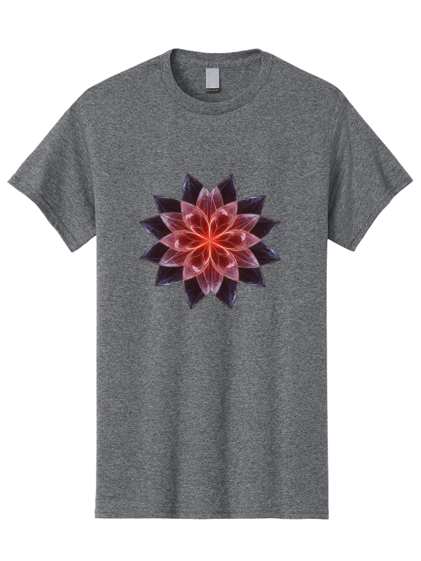 Lotus-Flower Men'S Graphic Tee, 100% Cotton, Comfortable Casual Summer Wear, Machine Washable, Lotus Flower, Geometric Pattern, Symmetrical Design, Floral Motif, Abstract Art, Vibrant Colors, Sacred Geometry, Mandala, Spiritual Symbol, Bad281 12