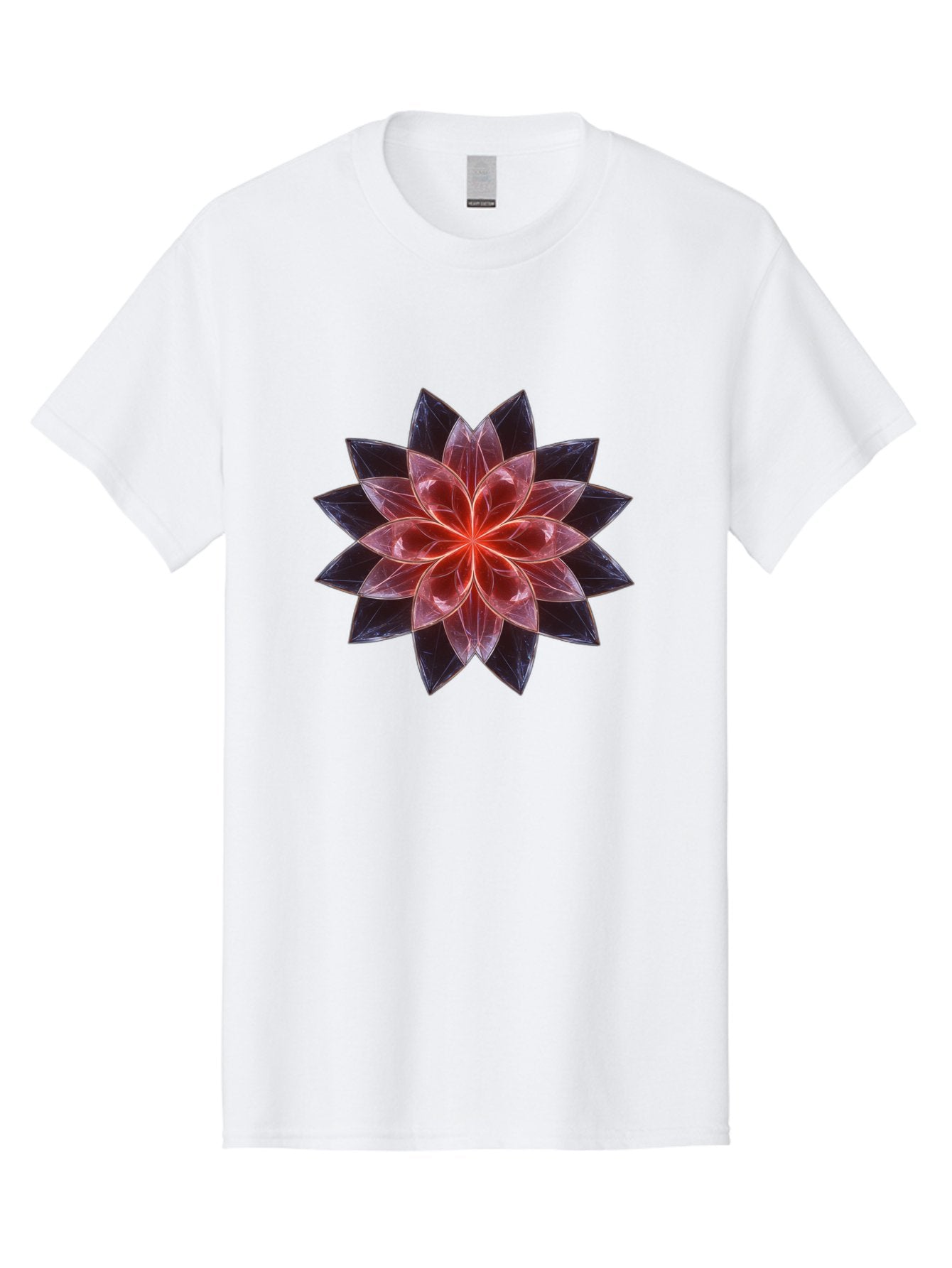 Lotus-Flower Men'S Graphic Tee, 100% Cotton, Comfortable Casual Summer Wear, Machine Washable, Lotus Flower, Geometric Pattern, Symmetrical Design, Floral Motif, Abstract Art, Vibrant Colors, Sacred Geometry, Mandala, Spiritual Symbol, Bad281 11