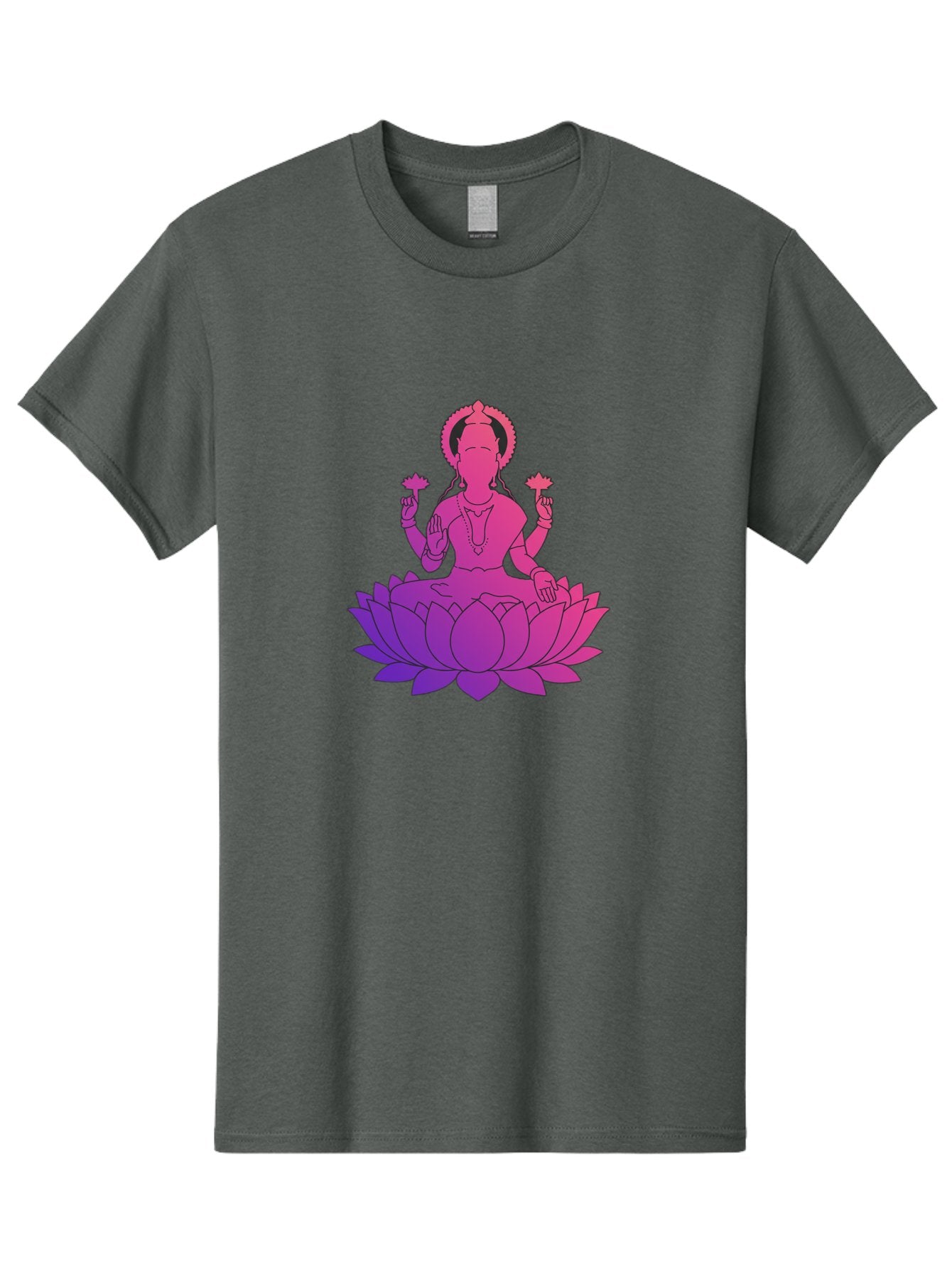Lotus-Goddess Men'S Graphic Tee, 100% Cotton, Comfortable Casual Summer Wear, Machine Washable, Lotus Flower, Goddess, Meditation, Spirituality, Peace, Serenity, Yoga, Zen, Mindfulness, Sacred Geometry, Lotus Position, Spiritual Awakening Bad282