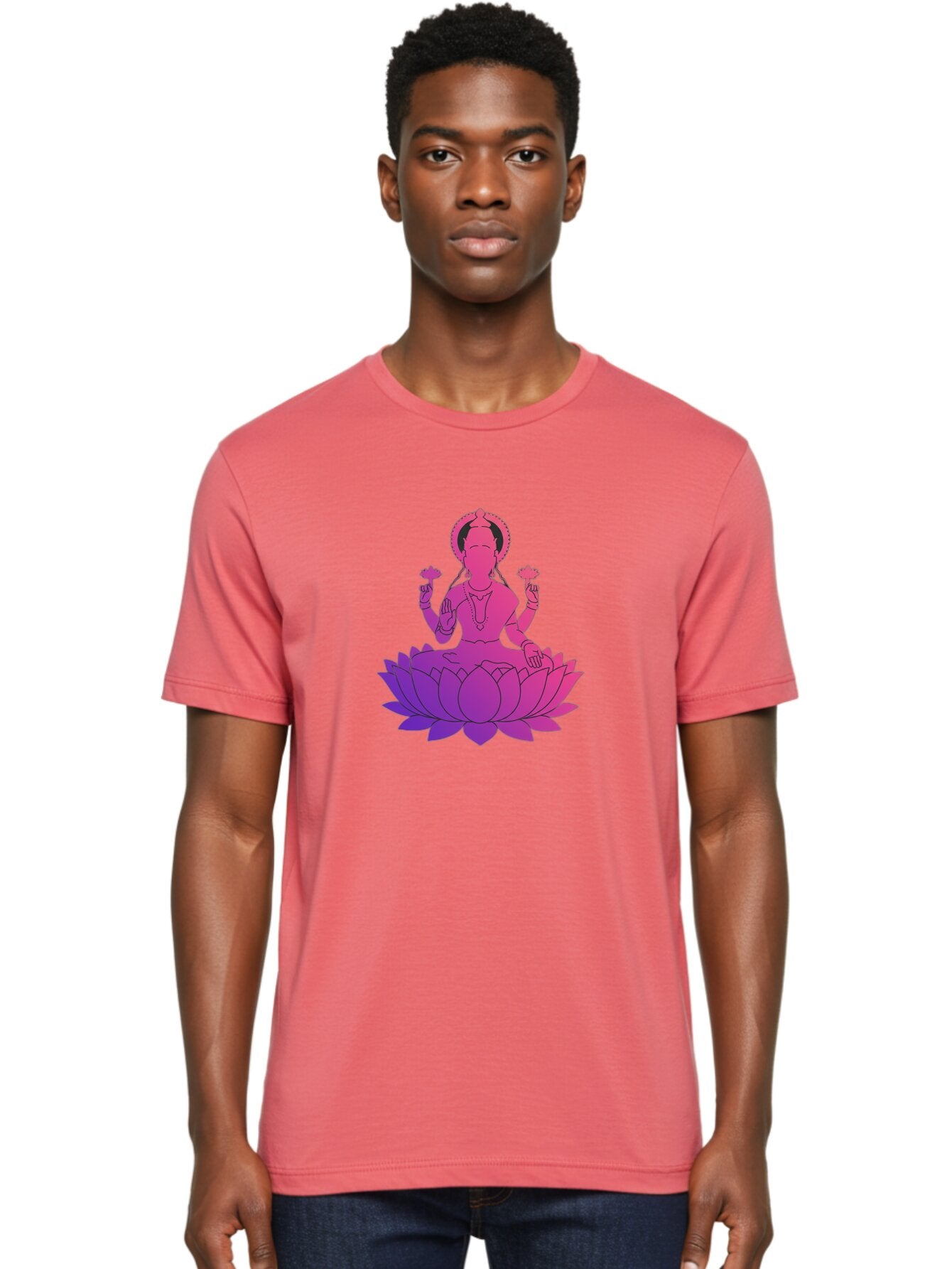 Lotus-Goddess Men'S Graphic Tee, 100% Cotton, Comfortable Casual Summer Wear, Machine Washable, Lotus Flower, Goddess, Meditation, Spirituality, Peace, Serenity, Yoga, Zen, Mindfulness, Sacred Geometry, Lotus Position, Spiritual Awakening Bad282 29