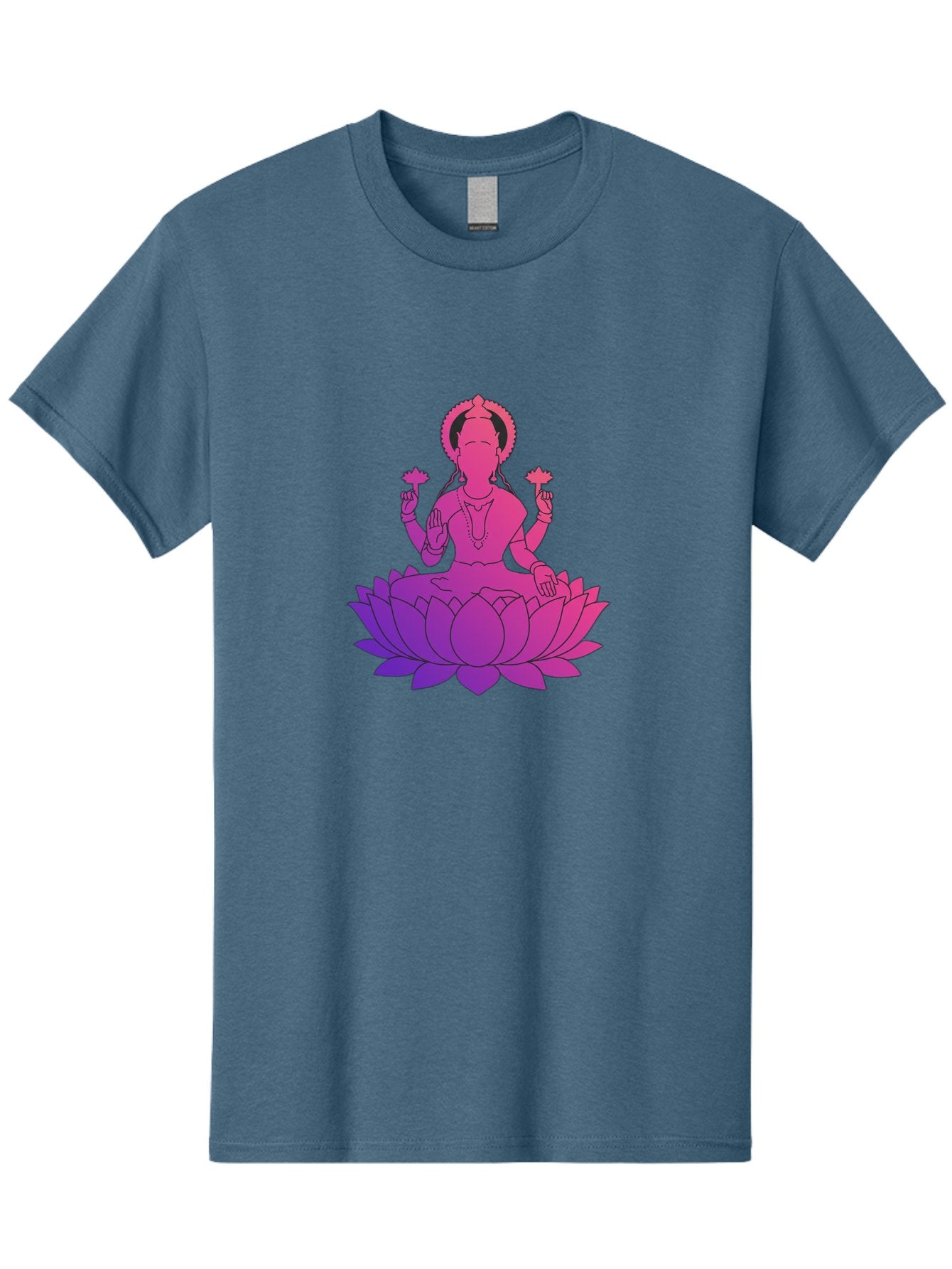 Lotus-Goddess Men'S Graphic Tee, 100% Cotton, Comfortable Casual Summer Wear, Machine Washable, Lotus Flower, Goddess, Meditation, Spirituality, Peace, Serenity, Yoga, Zen, Mindfulness, Sacred Geometry, Lotus Position, Spiritual Awakening Bad282