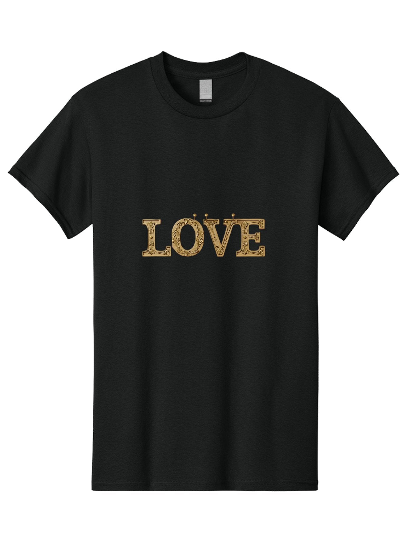 Love Men'S Graphic Tee, 100% Cotton, Comfortable Casual Summer Wear, Machine Washable, Typographic Love, Wooden Letters, Floral Patterns, Decorative Font, Vintage Love, Ornate Design, Romantic Typography, Love Lettering, Decorative Text Bad283 12