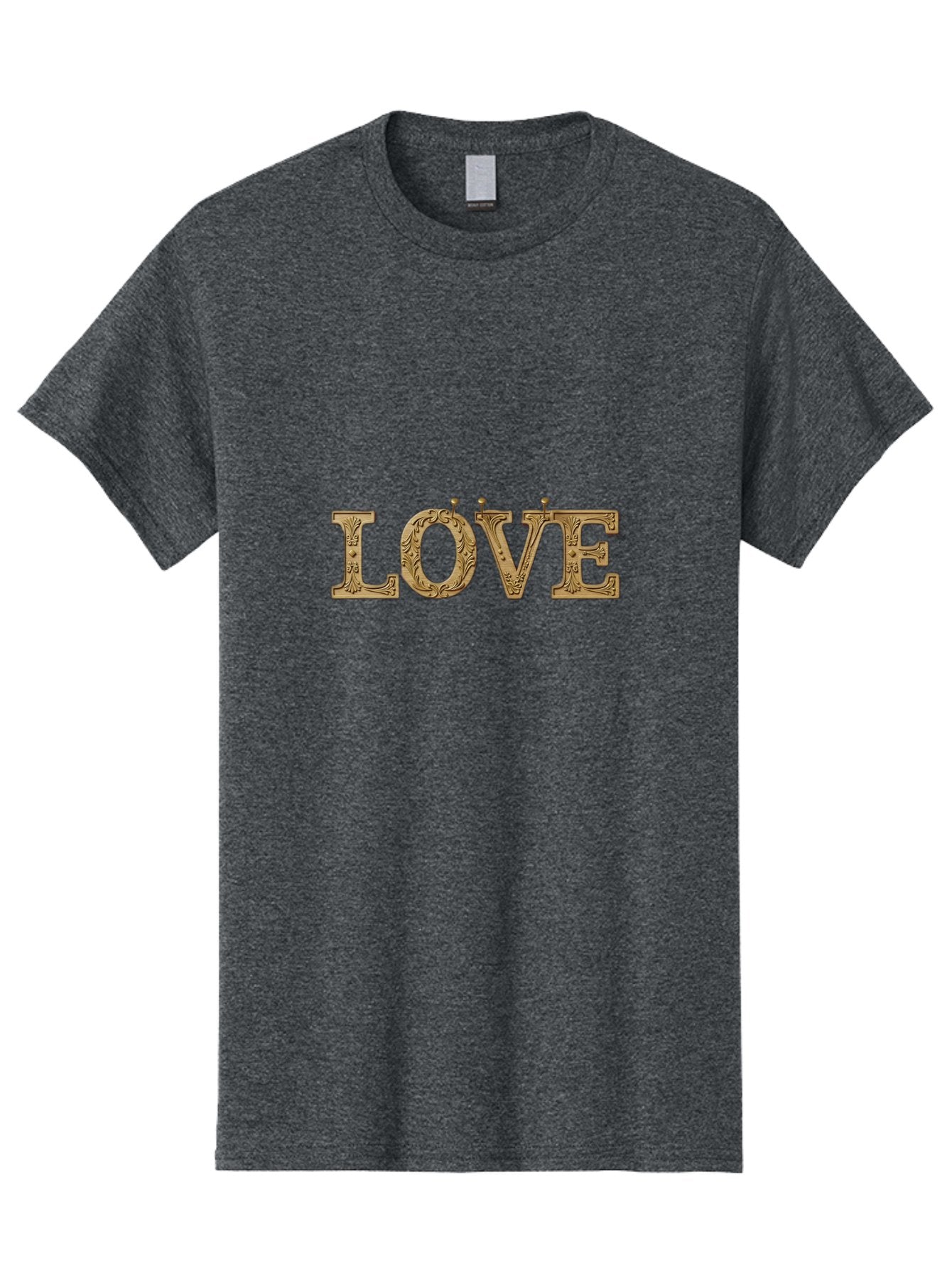 Love Men'S Graphic Tee, 100% Cotton, Comfortable Casual Summer Wear, Machine Washable, Typographic Love, Wooden Letters, Floral Patterns, Decorative Font, Vintage Love, Ornate Design, Romantic Typography, Love Lettering, Decorative Text Bad283 15