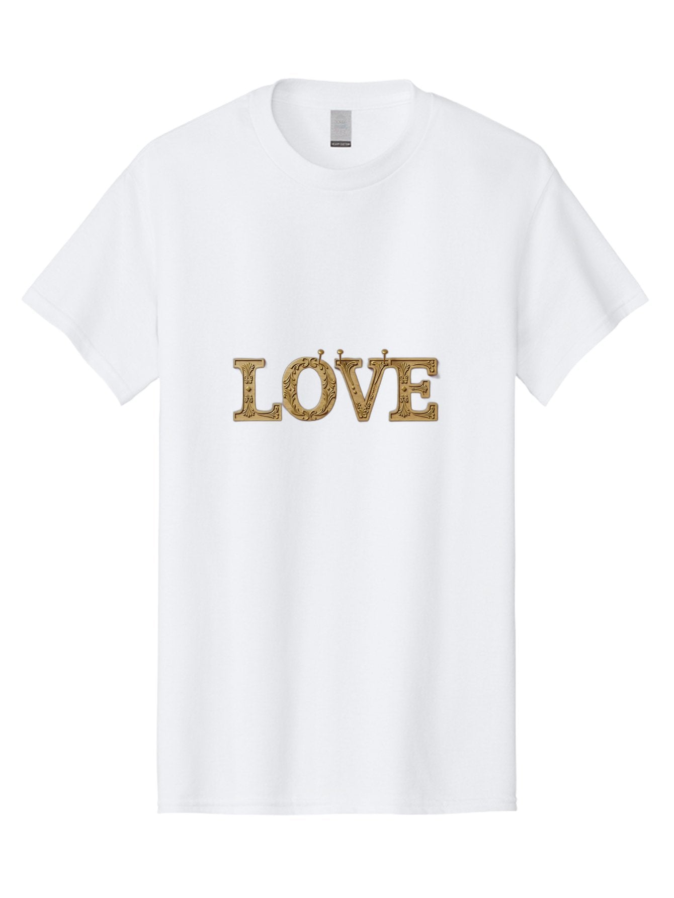 Love Men'S Graphic Tee, 100% Cotton, Comfortable Casual Summer Wear, Machine Washable, Typographic Love, Wooden Letters, Floral Patterns, Decorative Font, Vintage Love, Ornate Design, Romantic Typography, Love Lettering, Decorative Text Bad283 6