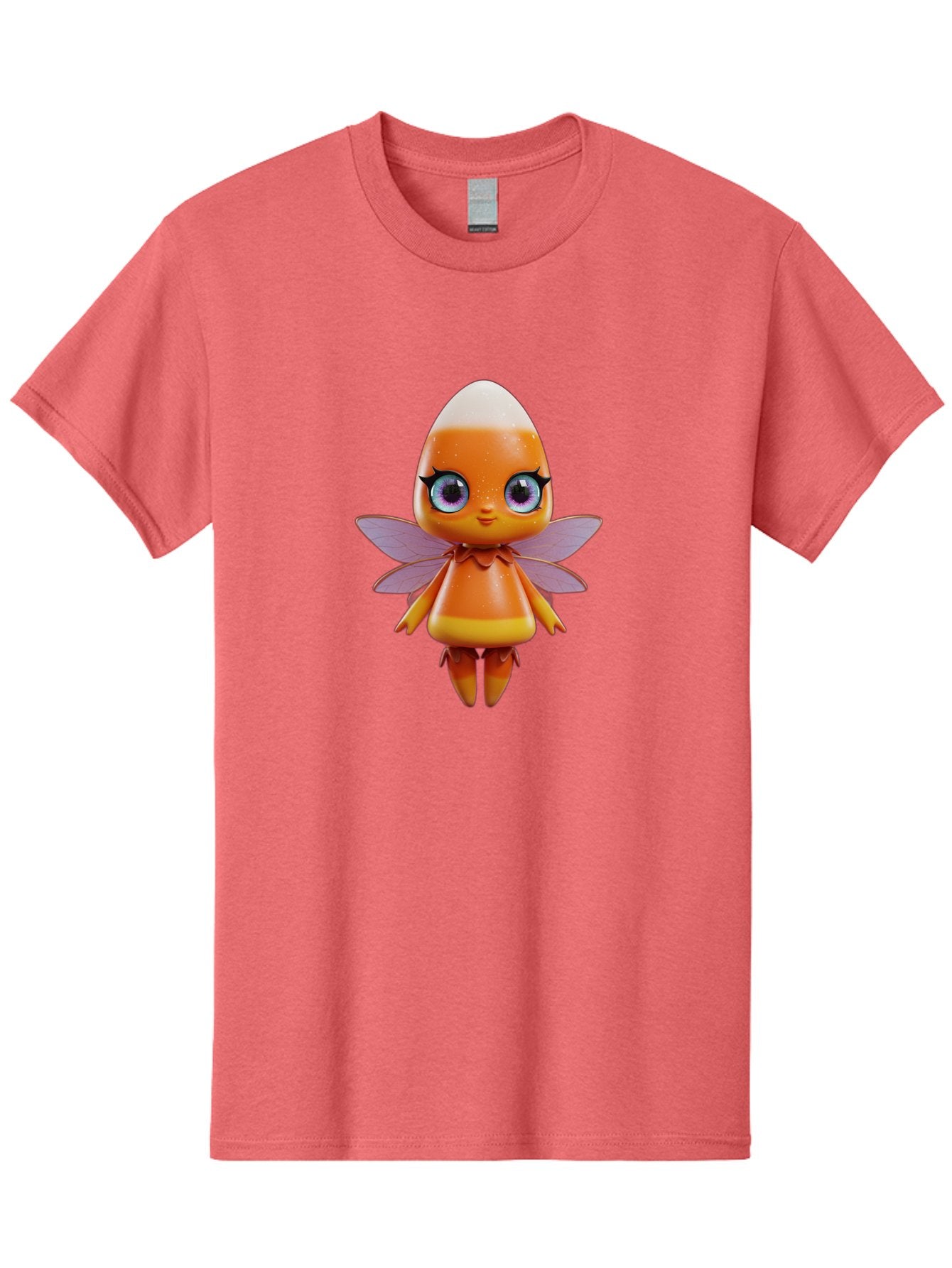Lps-Fairy Men'S Graphic Tee, 100% Cotton, Comfortable Casual Summer Wear, Machine Washable, Lps Figurine, Fantasy Creature, Fairy Character, Orange Figurine, Purple Wings, Large Cartoon Eyes, Whimsical Design, Collectible Toy, Bad285 5