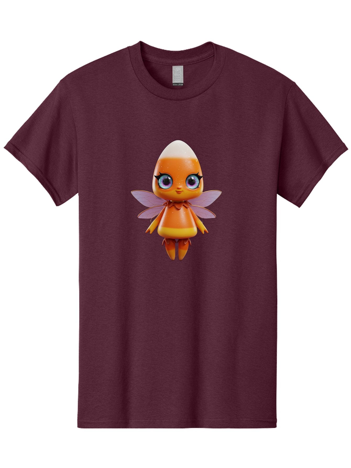 Lps-Fairy Men'S Graphic Tee, 100% Cotton, Comfortable Casual Summer Wear, Machine Washable, Lps Figurine, Fantasy Creature, Fairy Character, Orange Figurine, Purple Wings, Large Cartoon Eyes, Whimsical Design, Collectible Toy, Bad285 9