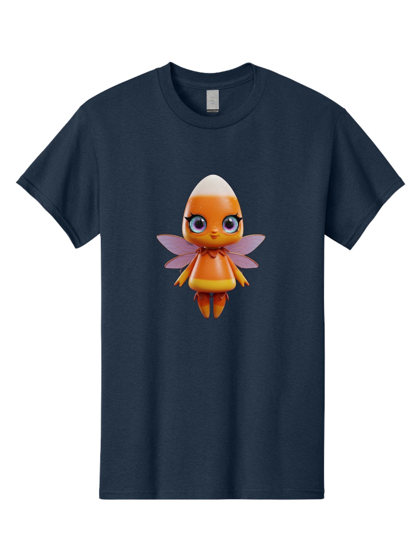 Lps-Fairy Men'S Graphic Tee, 100% Cotton, Comfortable Casual Summer Wear, Machine Washable, Lps Figurine, Fantasy Creature, Fairy Character, Orange Figurine, Purple Wings, Large Cartoon Eyes, Whimsical Design, Collectible Toy, Bad285 7