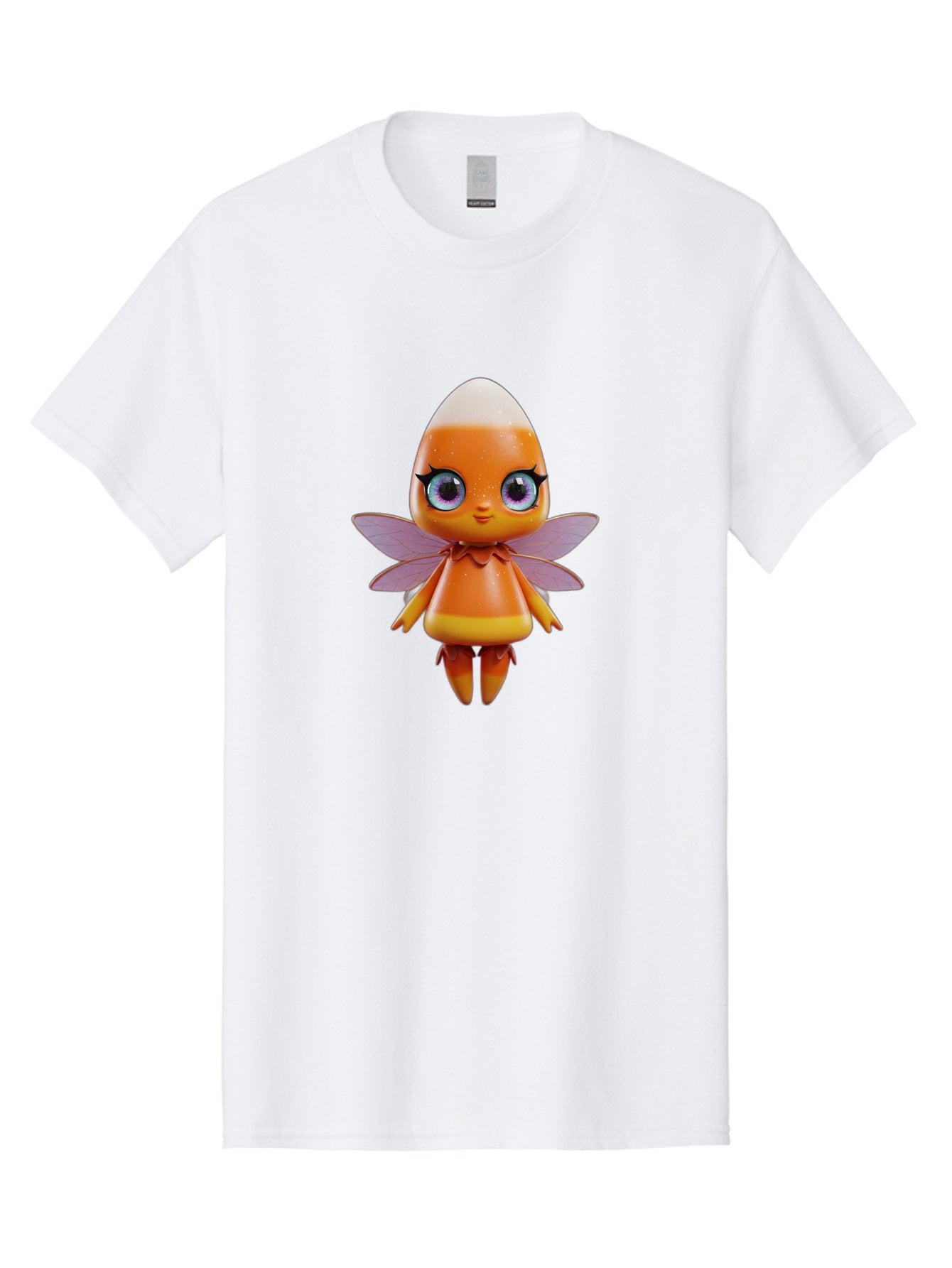 Lps-Fairy Men'S Graphic Tee, 100% Cotton, Comfortable Casual Summer Wear, Machine Washable, Lps Figurine, Fantasy Creature, Fairy Character, Orange Figurine, Purple Wings, Large Cartoon Eyes, Whimsical Design, Collectible Toy, Bad285 11