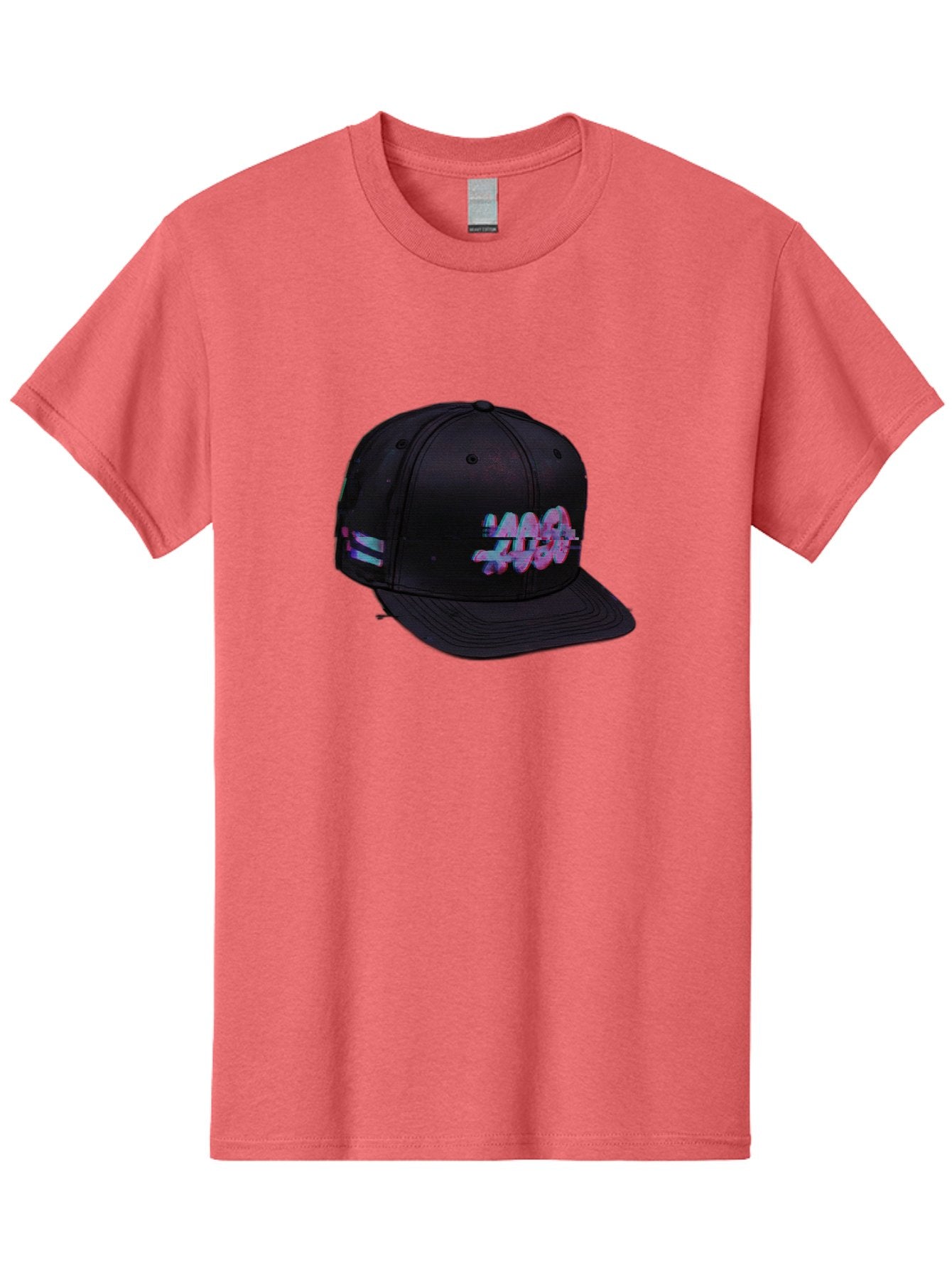 Mad-Club Men'S Graphic Tee, 100% Cotton, Comfortable Casual Summer Wear, Machine Washable, Nasa Baseball Cap, Black Hat, Space Agency Logo, Pastel Colors, Futuristic Design, Streetwear Fashion, Casual Style, Trendy Accessory Bad288