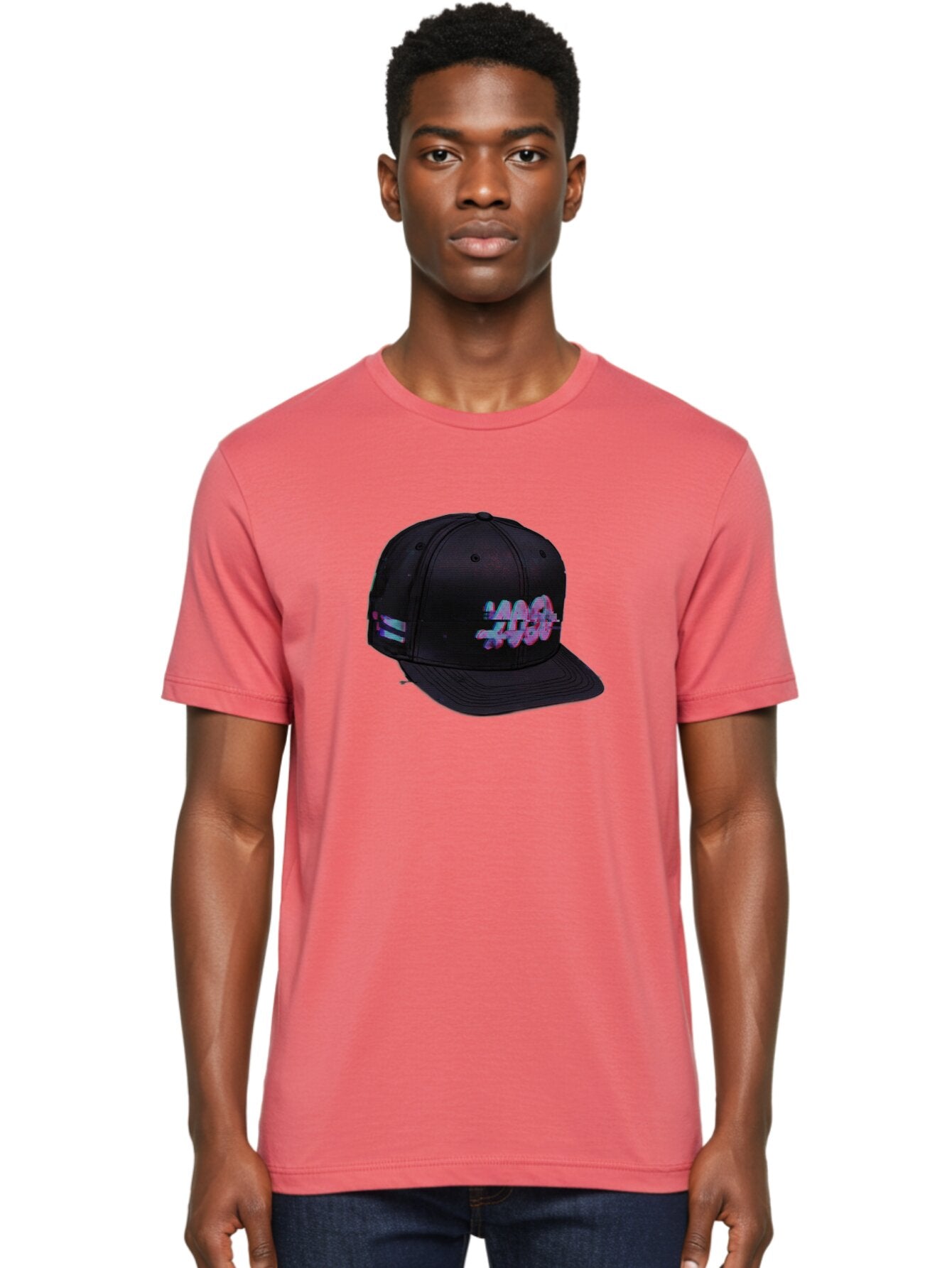 Mad-Club Men'S Graphic Tee, 100% Cotton, Comfortable Casual Summer Wear, Machine Washable, Nasa Baseball Cap, Black Hat, Space Agency Logo, Pastel Colors, Futuristic Design, Streetwear Fashion, Casual Style, Trendy Accessory Bad288 19