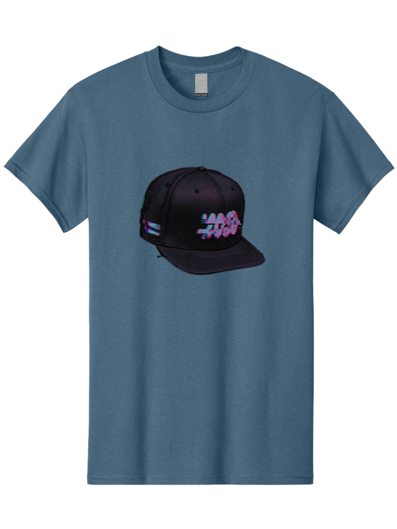 Mad-Club Men'S Graphic Tee, 100% Cotton, Comfortable Casual Summer Wear, Machine Washable, Nasa Baseball Cap, Black Hat, Space Agency Logo, Pastel Colors, Futuristic Design, Streetwear Fashion, Casual Style, Trendy Accessory Bad288 6