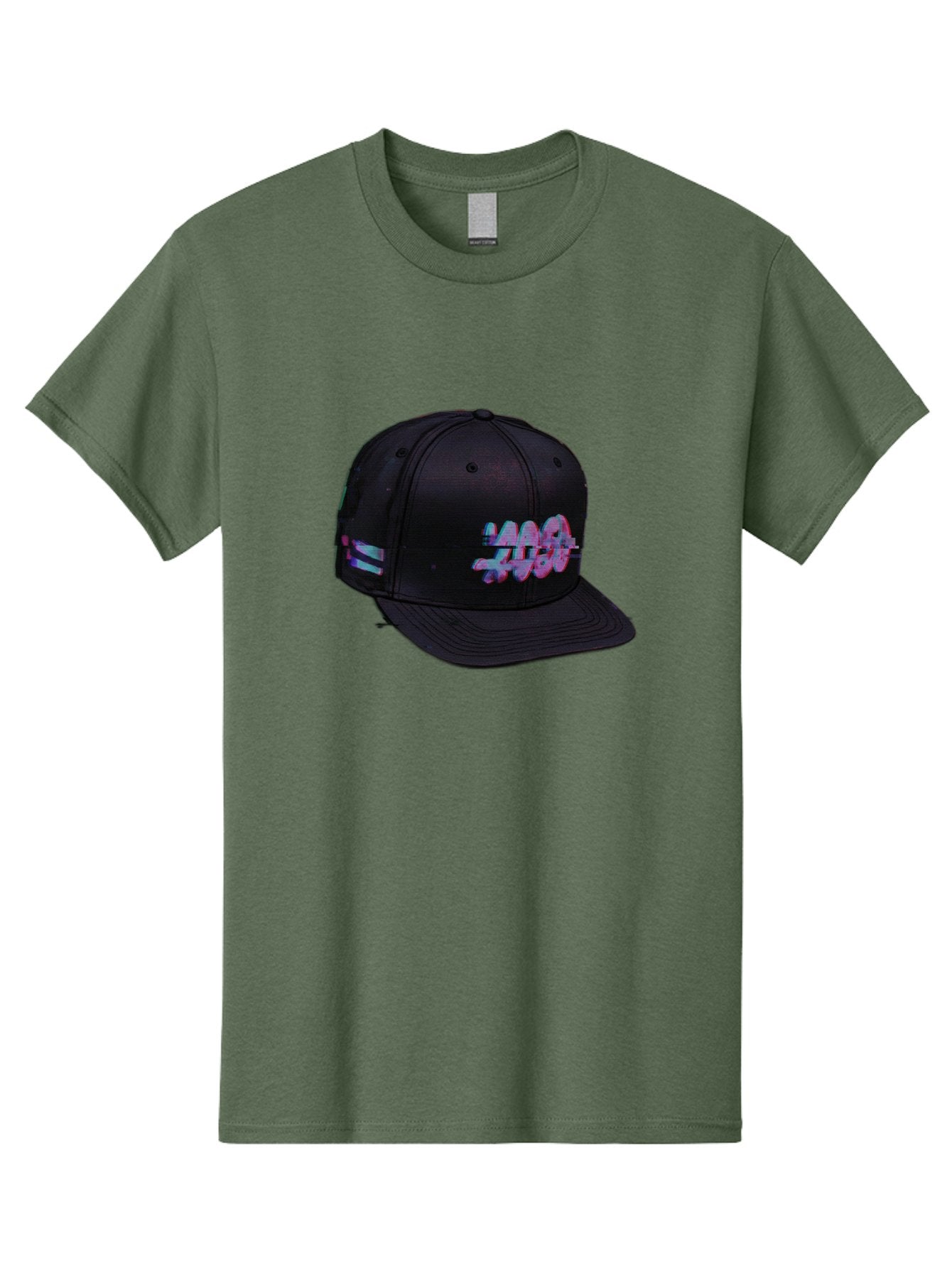 Mad-Club Men'S Graphic Tee, 100% Cotton, Comfortable Casual Summer Wear, Machine Washable, Nasa Baseball Cap, Black Hat, Space Agency Logo, Pastel Colors, Futuristic Design, Streetwear Fashion, Casual Style, Trendy Accessory Bad288