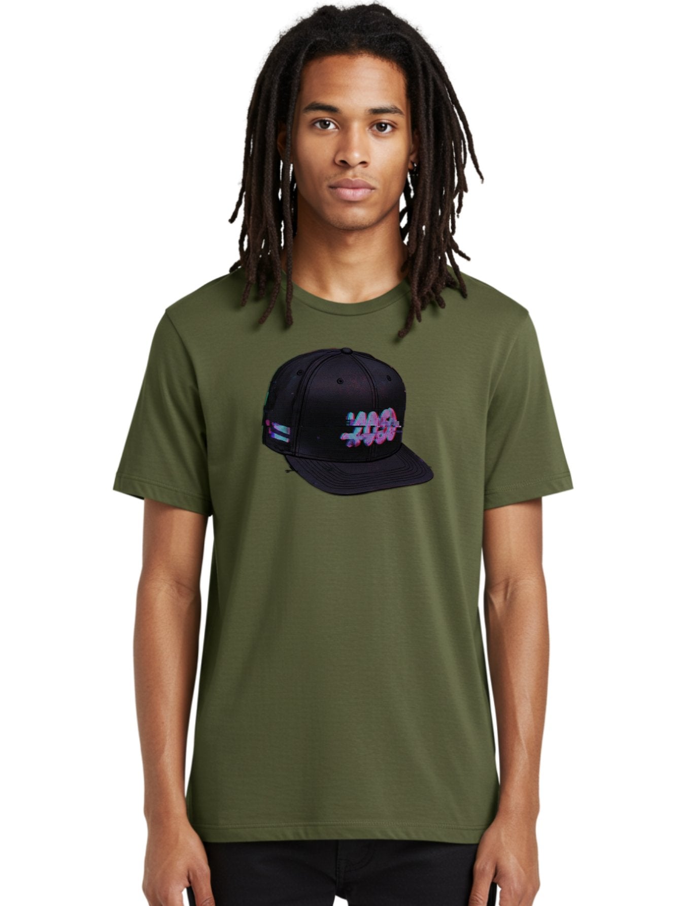 Mad-Club Men'S Graphic Tee, 100% Cotton, Comfortable Casual Summer Wear, Machine Washable, Nasa Baseball Cap, Black Hat, Space Agency Logo, Pastel Colors, Futuristic Design, Streetwear Fashion, Casual Style, Trendy Accessory Bad288 21