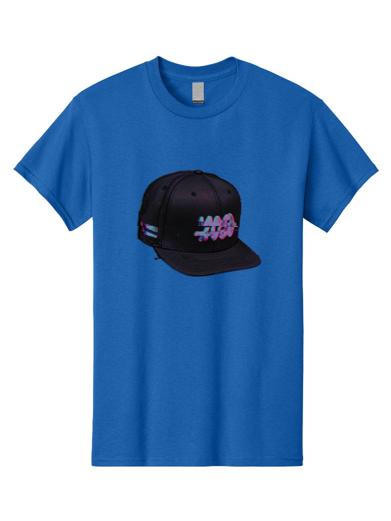Mad-Club Men'S Graphic Tee, 100% Cotton, Comfortable Casual Summer Wear, Machine Washable, Nasa Baseball Cap, Black Hat, Space Agency Logo, Pastel Colors, Futuristic Design, Streetwear Fashion, Casual Style, Trendy Accessory Bad288 5