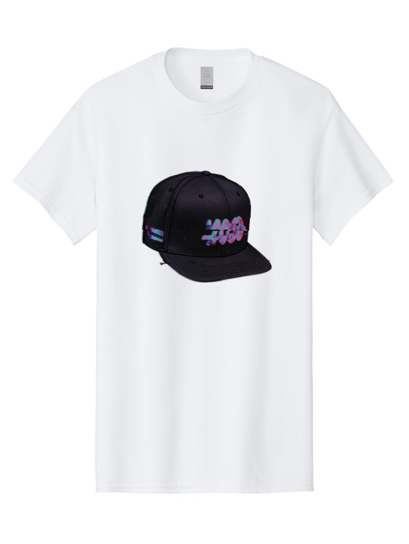 Mad-Club Men'S Graphic Tee, 100% Cotton, Comfortable Casual Summer Wear, Machine Washable, Nasa Baseball Cap, Black Hat, Space Agency Logo, Pastel Colors, Futuristic Design, Streetwear Fashion, Casual Style, Trendy Accessory Bad288 4