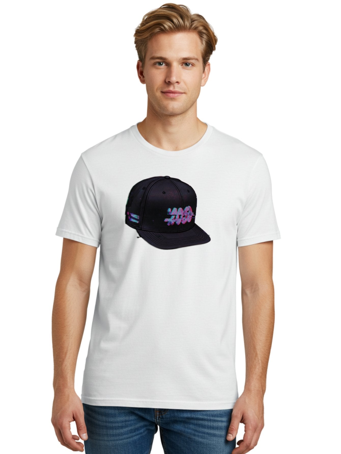 Mad-Club Men'S Graphic Tee, 100% Cotton, Comfortable Casual Summer Wear, Machine Washable, Nasa Baseball Cap, Black Hat, Space Agency Logo, Pastel Colors, Futuristic Design, Streetwear Fashion, Casual Style, Trendy Accessory Bad288 18