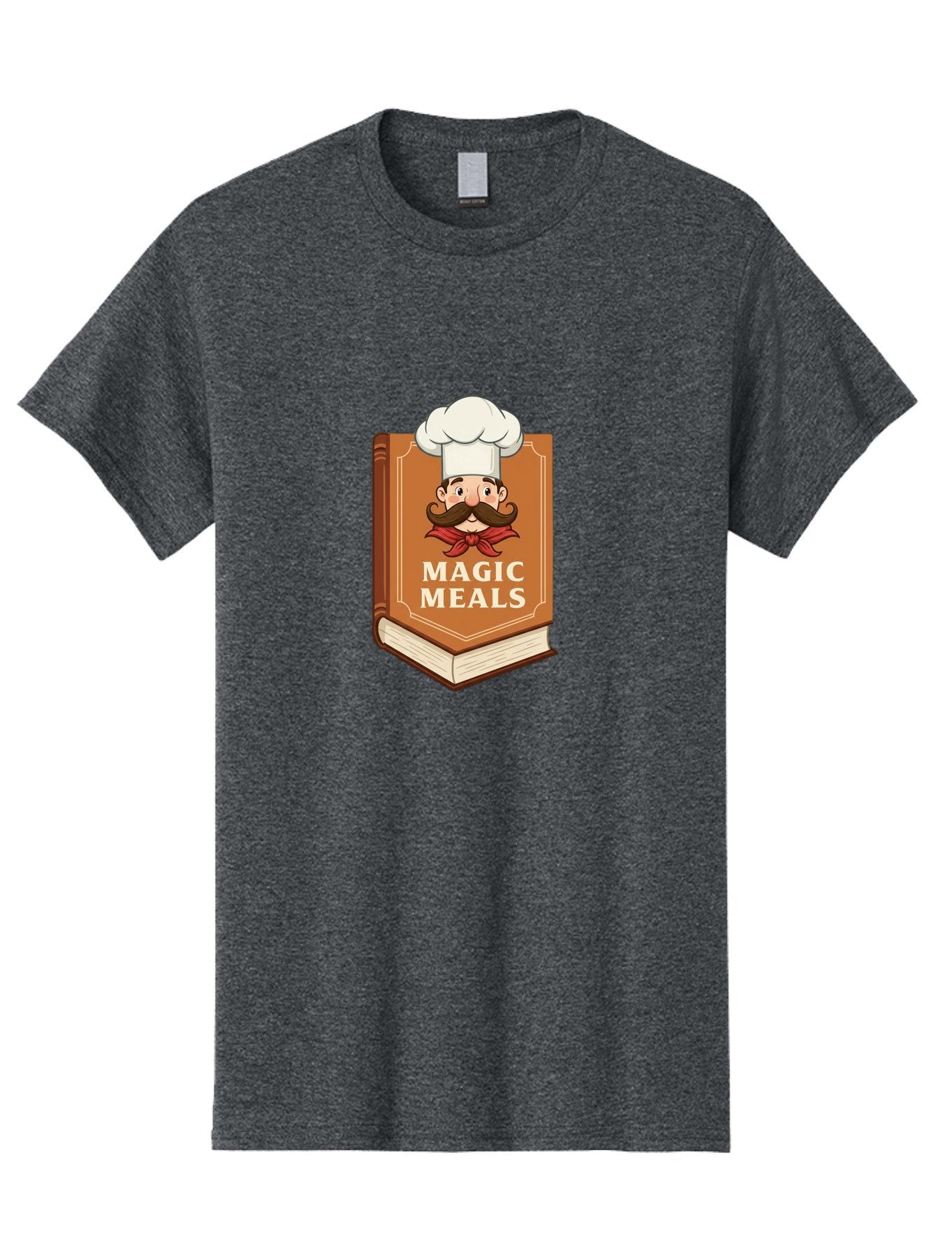 Magic-Meals Men'S Graphic Tee, 100% Cotton, Comfortable Casual Summer Wear, Machine Washable, Cookbook, Chef Hat, Mustachioed Chef, Recipe Book, Culinary Delights, Cooking Inspiration, Foodie, Gourmet Meals Bad289 10