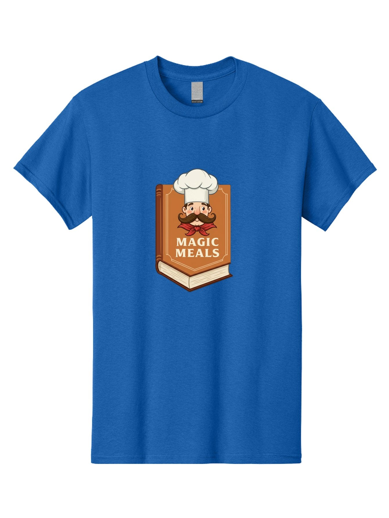 Magic-Meals Men'S Graphic Tee, 100% Cotton, Comfortable Casual Summer Wear, Machine Washable, Cookbook, Chef Hat, Mustachioed Chef, Recipe Book, Culinary Delights, Cooking Inspiration, Foodie, Gourmet Meals Bad289 11