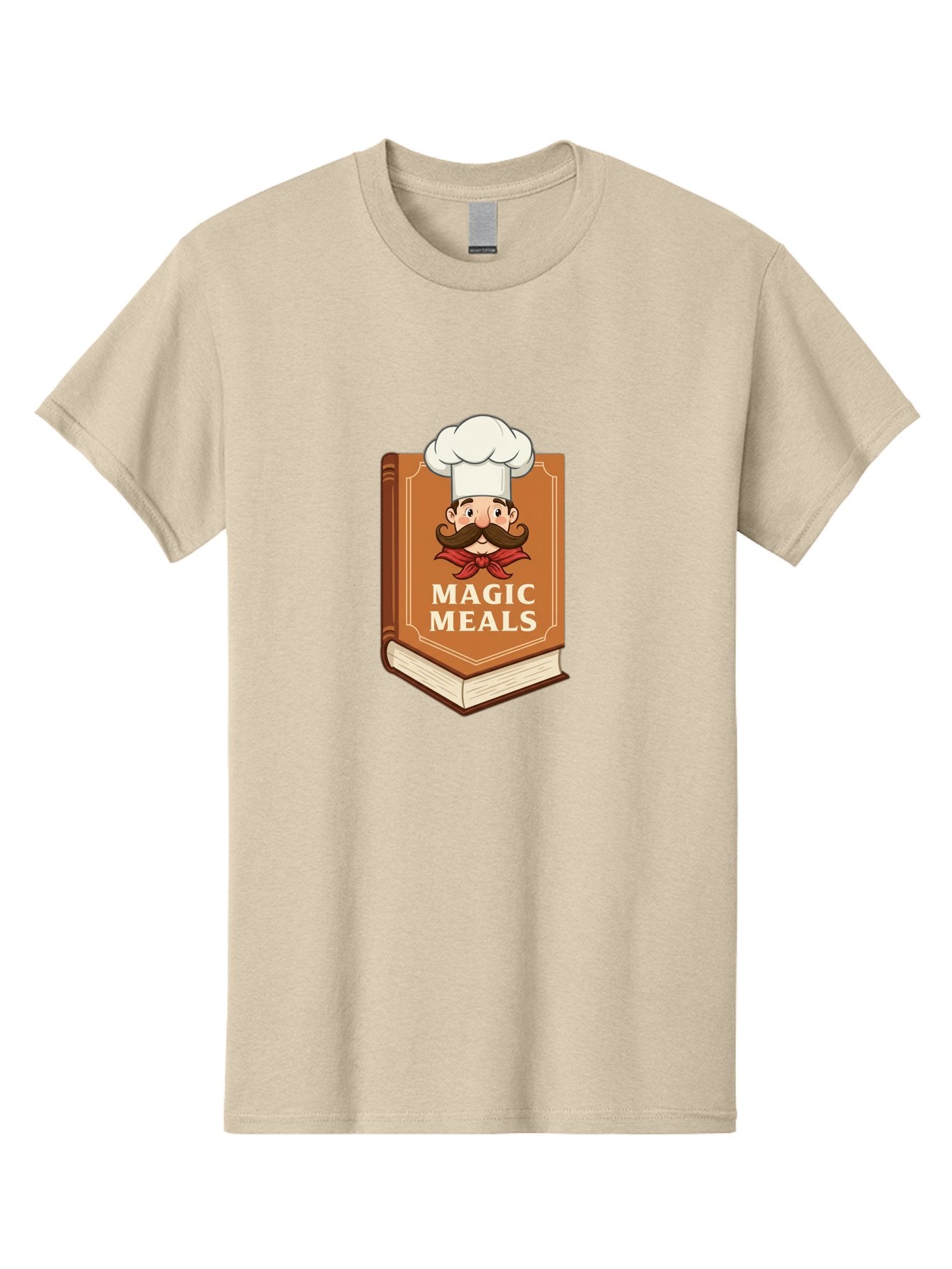 Magic-Meals Men'S Graphic Tee, 100% Cotton, Comfortable Casual Summer Wear, Machine Washable, Cookbook, Chef Hat, Mustachioed Chef, Recipe Book, Culinary Delights, Cooking Inspiration, Foodie, Gourmet Meals Bad289 12
