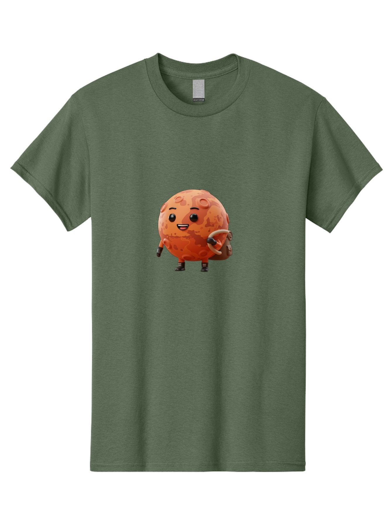 Mars-Character Men'S Graphic Tee, 100% Cotton, Comfortable Casual Summer Wear, Machine Washable, Cartoon Mars, Anthropomorphic Planet, Mars Character, Science Fiction, Planetary Character, Mars Illustration, Cute Mars, Mars Mascot, Bad300 6