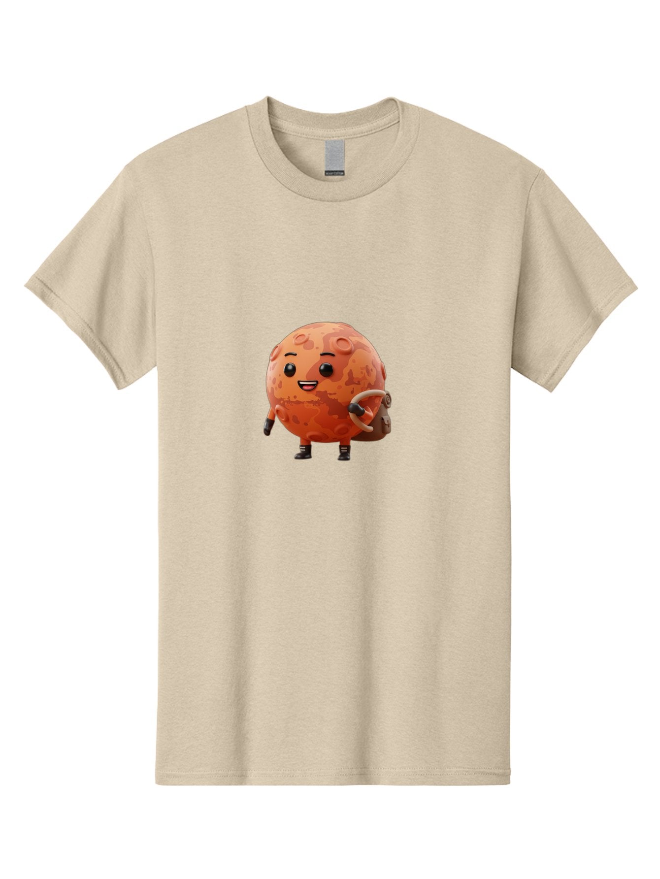 Mars-Character Men'S Graphic Tee, 100% Cotton, Comfortable Casual Summer Wear, Machine Washable, Cartoon Mars, Anthropomorphic Planet, Mars Character, Science Fiction, Planetary Character, Mars Illustration, Cute Mars, Mars Mascot, Bad300 11