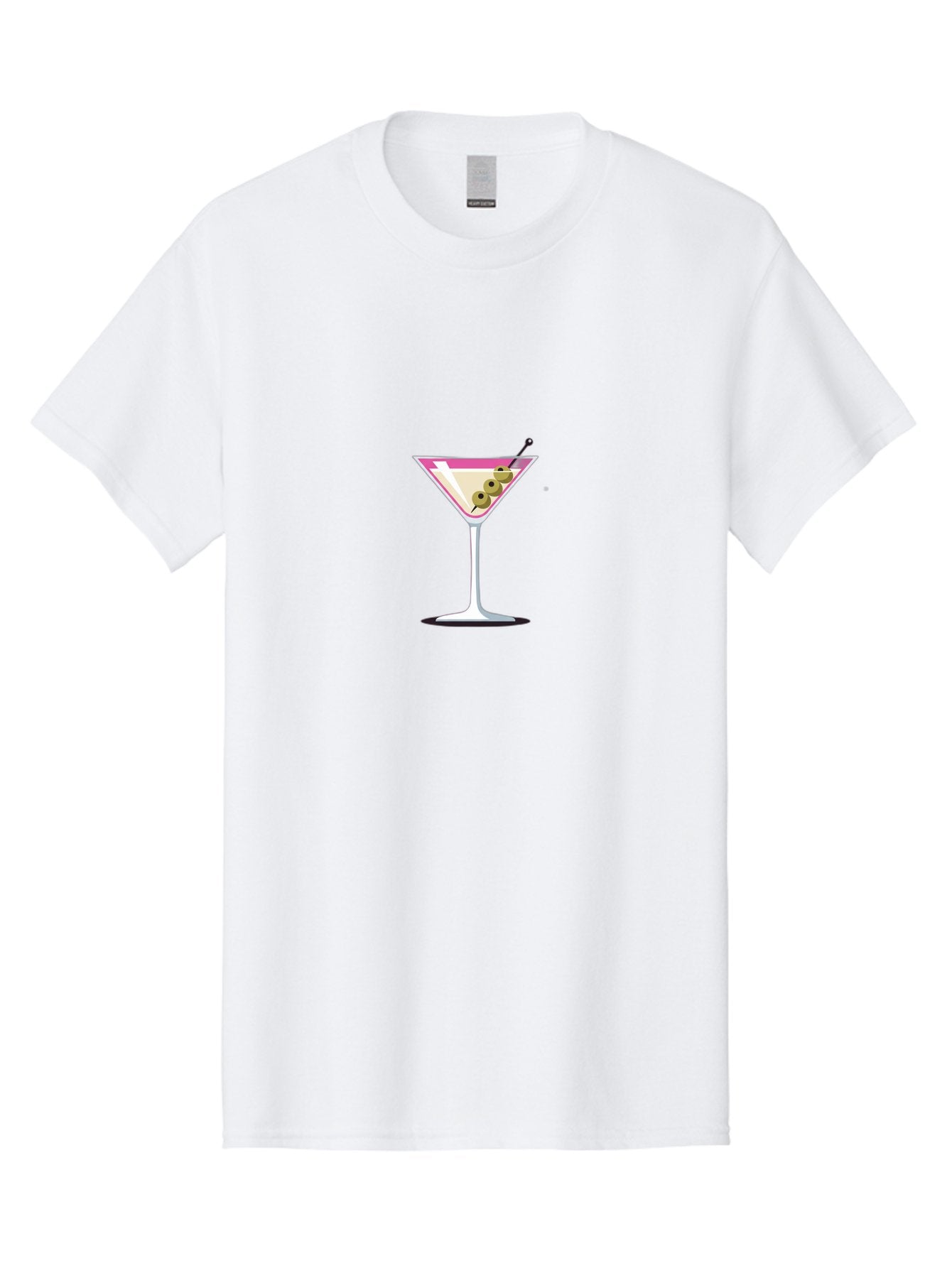 Martini-Glass-3 Men'S Graphic Tee, 100% Cotton, Comfortable Casual Summer Wear, Machine Washable, Martini Glass, Cocktail, Olive Garnish, Sophisticated Drink, Elegant, Luxury, Classic Cocktail, Martini, Green Olives, Cocktail Party, Upscale Bad303