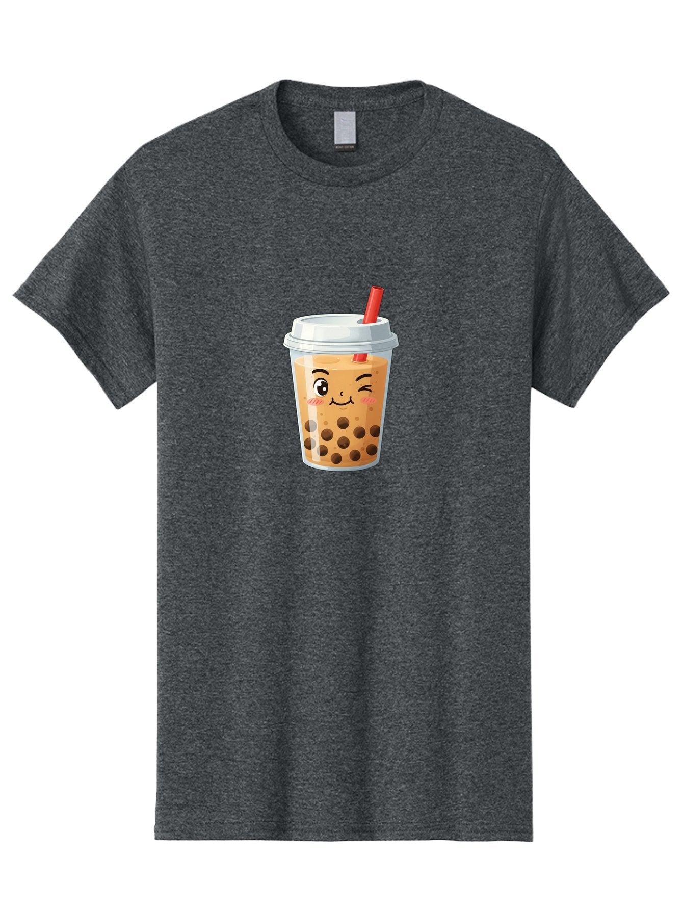 Milk-Tea-1 Men'S Graphic Tee, 100% Cotton, Comfortable Casual Summer Wear, Machine Washable, Milk Tea, Boba Tea, Bubble Tea, Cartoon Character, Cute Drink, Takeout Cup, Straw, Kawaii, Adorable Beverage, Tea Time, Fun Design Bad319 11