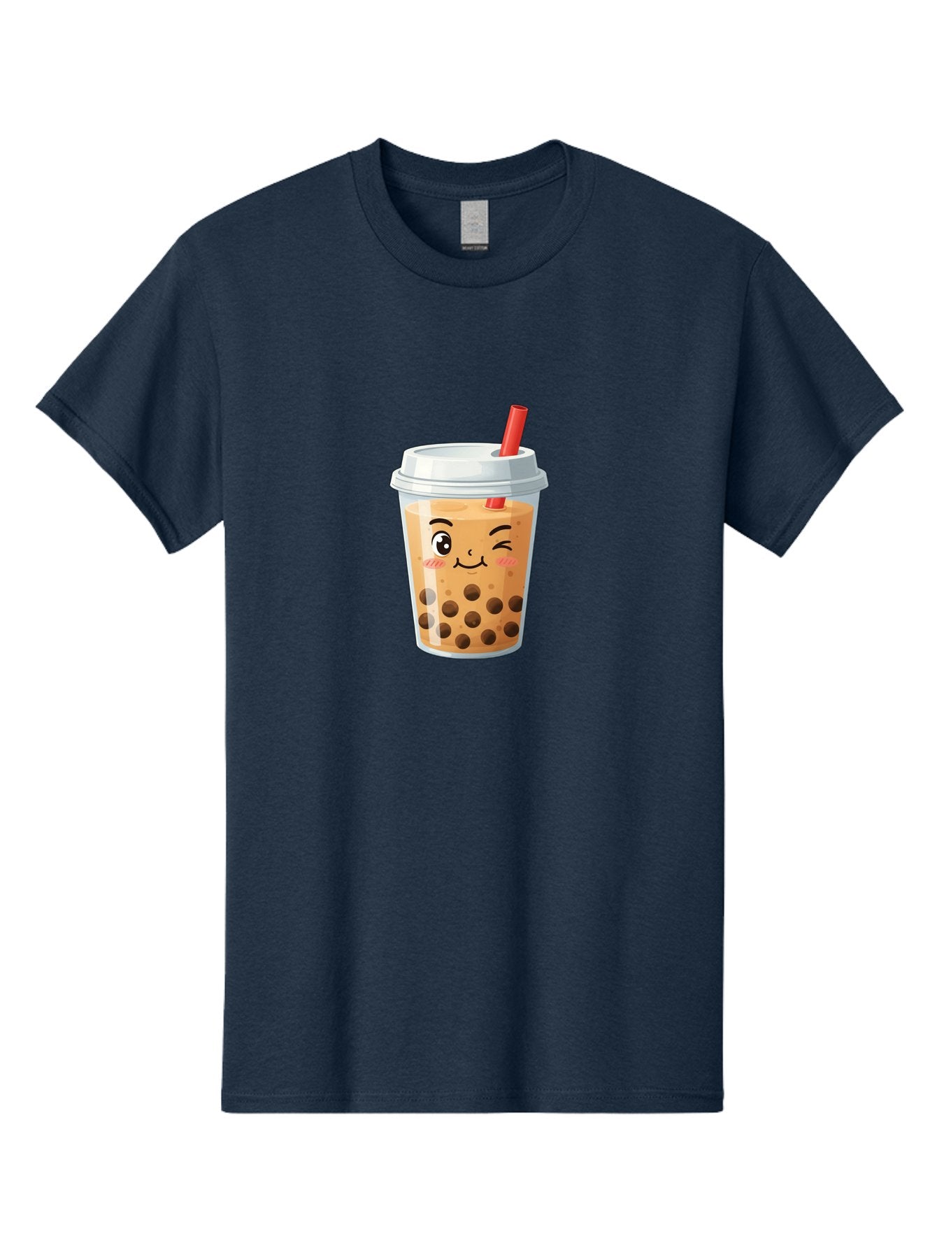 Milk-Tea-1 Men'S Graphic Tee, 100% Cotton, Comfortable Casual Summer Wear, Machine Washable, Milk Tea, Boba Tea, Bubble Tea, Cartoon Character, Cute Drink, Takeout Cup, Straw, Kawaii, Adorable Beverage, Tea Time, Fun Design Bad319 14