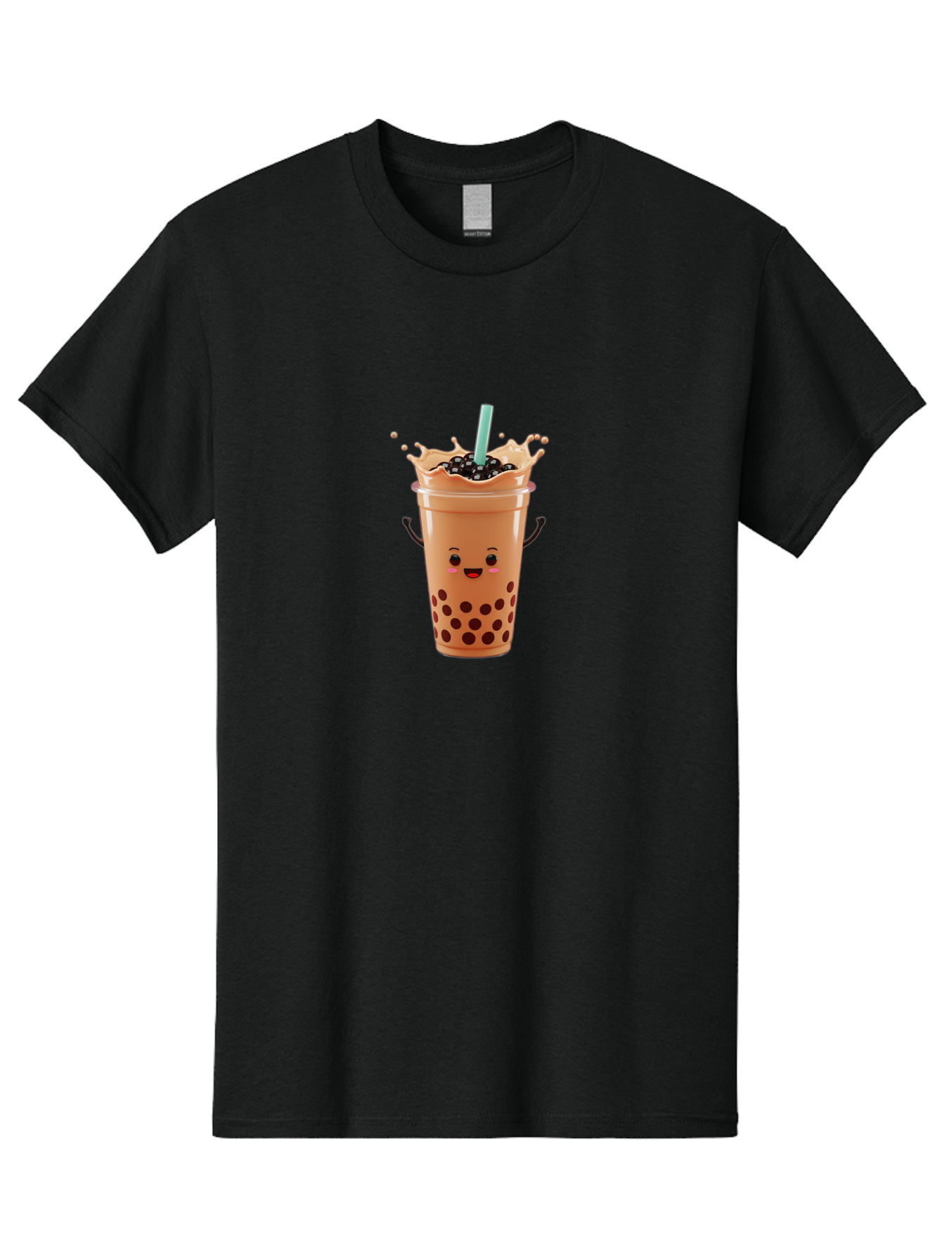 Milk-Tea Men'S Graphic Tee, 100% Cotton, Comfortable Casual Summer Wear, Machine Washable, Boba Tea, Milk Tea, Tapioca Pearls, Bubble Tea, Cartoon Character, Cute Drink, Fun Beverage, Refreshing Tea, Sweet Treat, Tea Lover Bad321 8