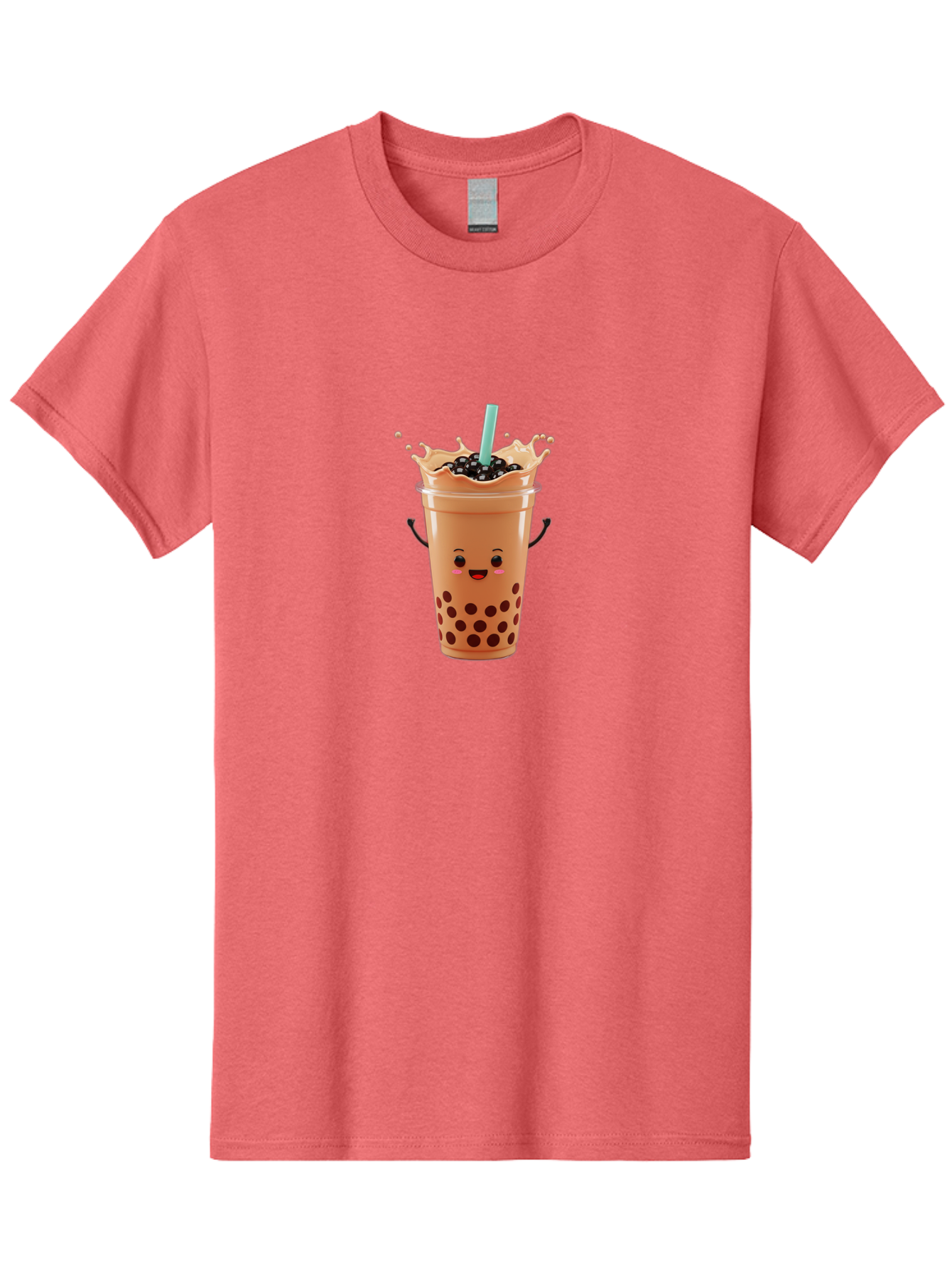 Milk-Tea Men'S Graphic Tee, 100% Cotton, Comfortable Casual Summer Wear, Machine Washable, Boba Tea, Milk Tea, Tapioca Pearls, Bubble Tea, Cartoon Character, Cute Drink, Fun Beverage, Refreshing Tea, Sweet Treat, Tea Lover Bad321 14