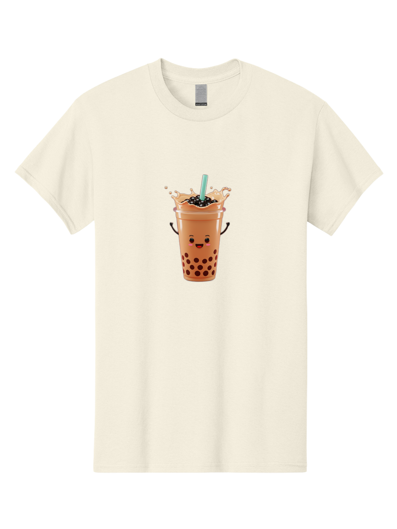 Milk-Tea Men'S Graphic Tee, 100% Cotton, Comfortable Casual Summer Wear, Machine Washable, Boba Tea, Milk Tea, Tapioca Pearls, Bubble Tea, Cartoon Character, Cute Drink, Fun Beverage, Refreshing Tea, Sweet Treat, Tea Lover Bad321 13