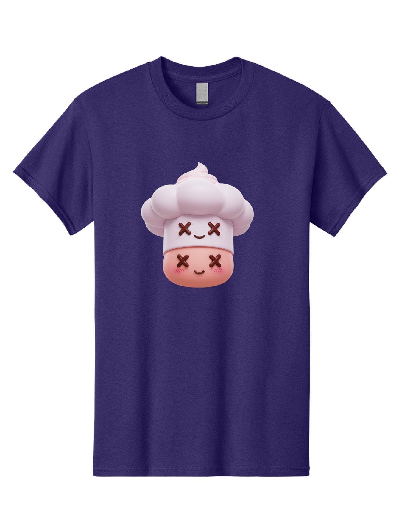 Mochi-Chef Men'S Graphic Tee, 100% Cotton, Comfortable Casual Summer Wear, Machine Washable, Kawaii Chef, Cute Character, Cartoon Mascot, Baking Illustration, Cute Face, Sweet Treats, Dessert Art, Adorable Icon, Foodie Graphics Bad330 7