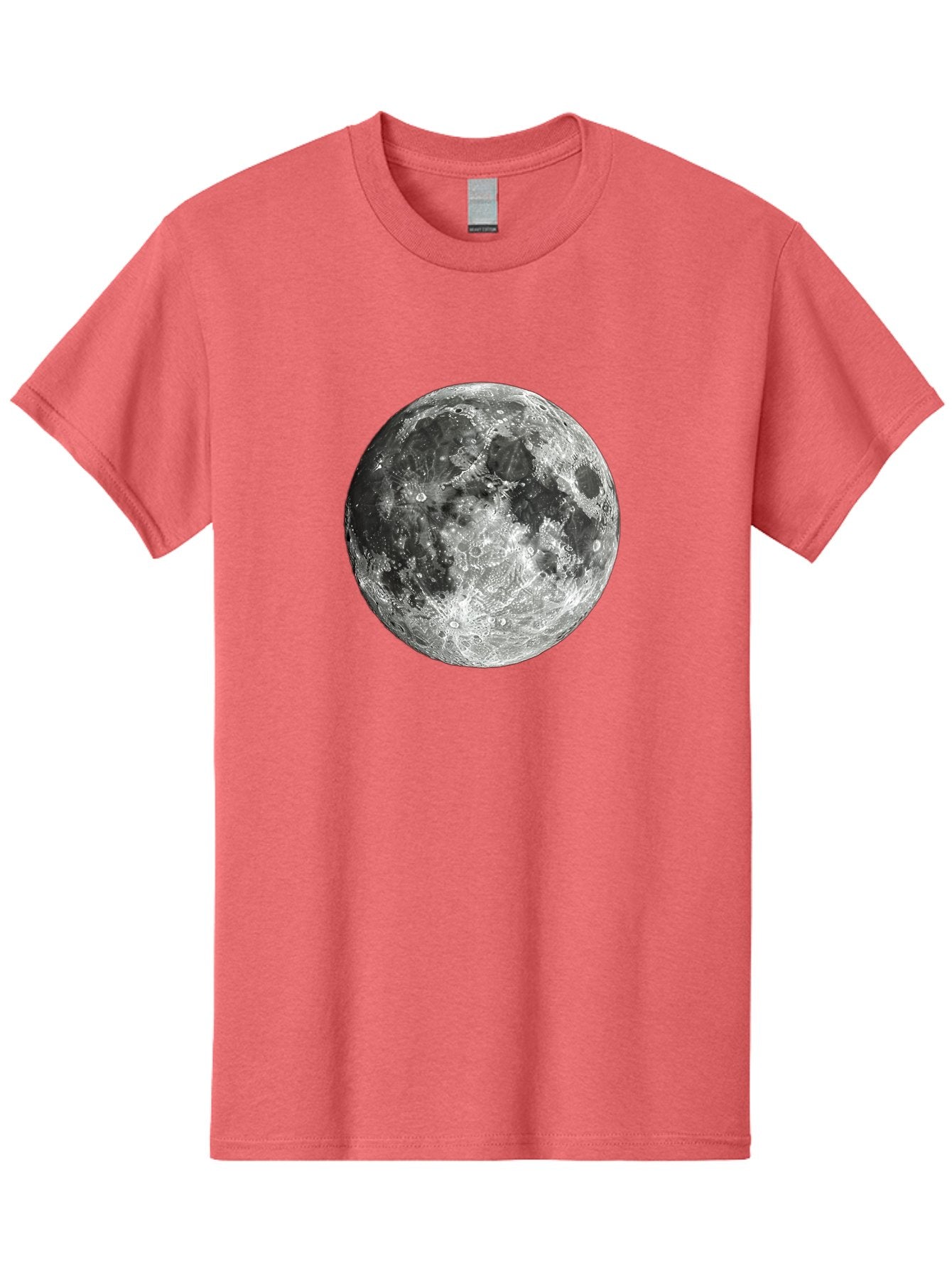 Moon-1 Men'S Graphic Tee, 100% Cotton, Comfortable Casual Summer Wear, Machine Washable, Lunar Surface, Cratered Terrain, Moon'S Topography, Astronomical Body, Night Sky, Space Exploration, Celestial Object, Moonlit Landscape Bad334 4