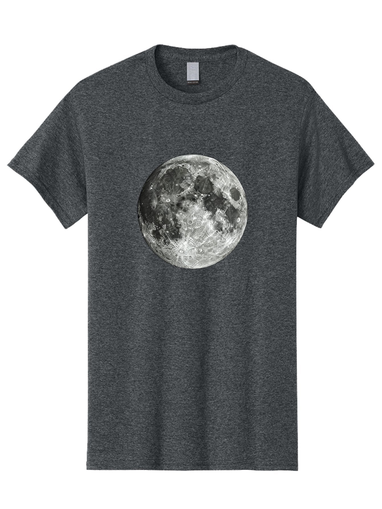 Moon-1 Men'S Graphic Tee, 100% Cotton, Comfortable Casual Summer Wear, Machine Washable, Lunar Surface, Cratered Terrain, Moon'S Topography, Astronomical Body, Night Sky, Space Exploration, Celestial Object, Moonlit Landscape Bad334 3