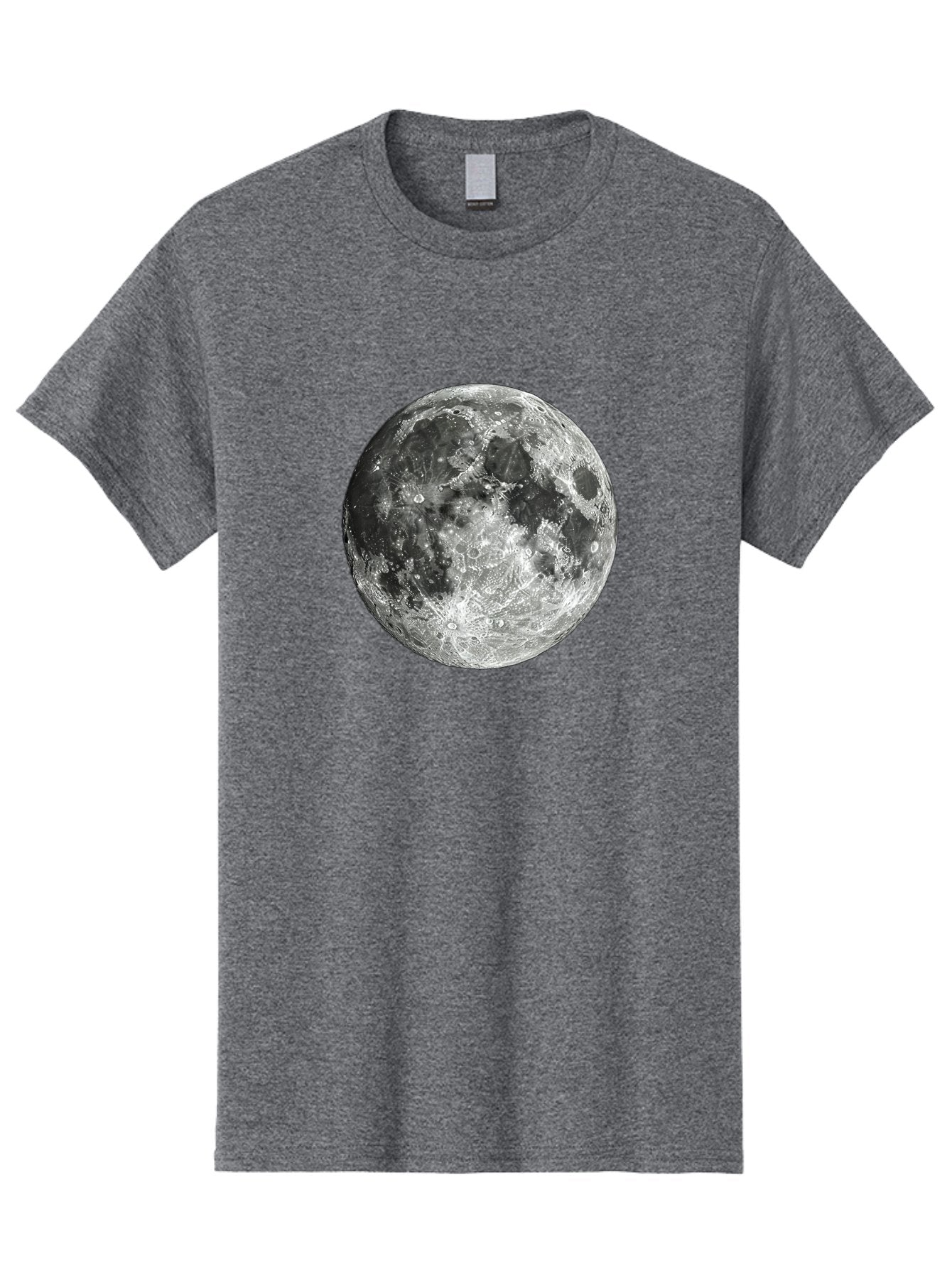 Moon-1 Men'S Graphic Tee, 100% Cotton, Comfortable Casual Summer Wear, Machine Washable, Lunar Surface, Cratered Terrain, Moon'S Topography, Astronomical Body, Night Sky, Space Exploration, Celestial Object, Moonlit Landscape Bad334 7