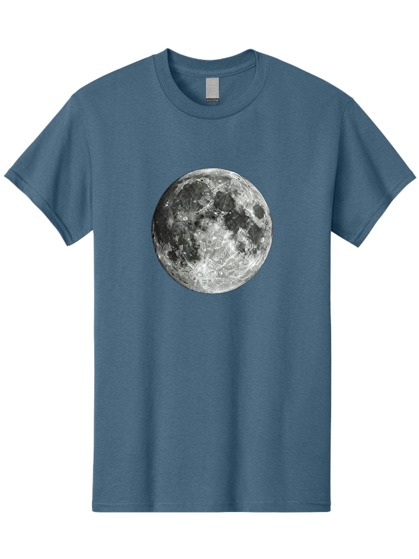 Moon-1 Men'S Graphic Tee, 100% Cotton, Comfortable Casual Summer Wear, Machine Washable, Lunar Surface, Cratered Terrain, Moon'S Topography, Astronomical Body, Night Sky, Space Exploration, Celestial Object, Moonlit Landscape Bad334 14