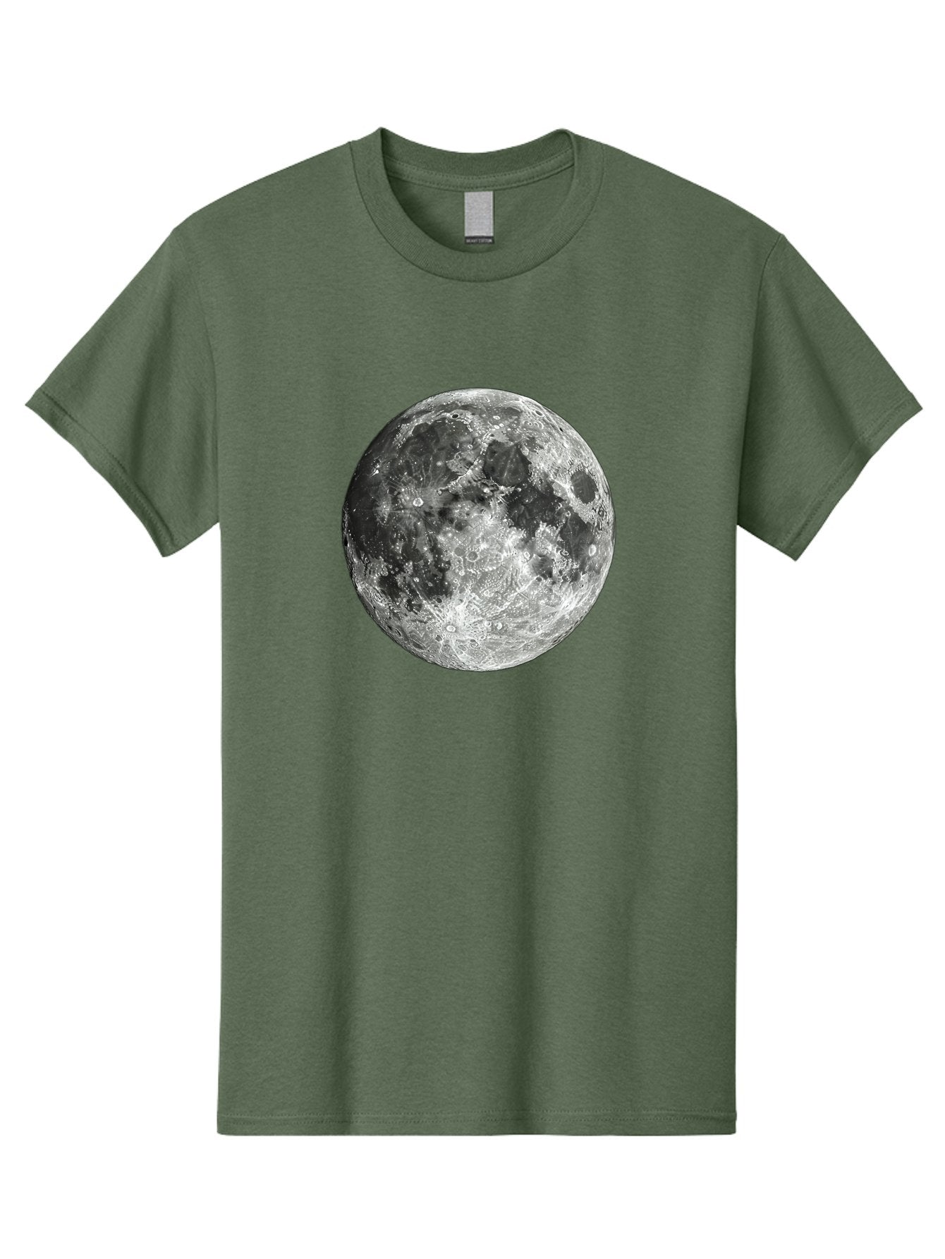 Moon-1 Men'S Graphic Tee, 100% Cotton, Comfortable Casual Summer Wear, Machine Washable, Lunar Surface, Cratered Terrain, Moon'S Topography, Astronomical Body, Night Sky, Space Exploration, Celestial Object, Moonlit Landscape Bad334 15