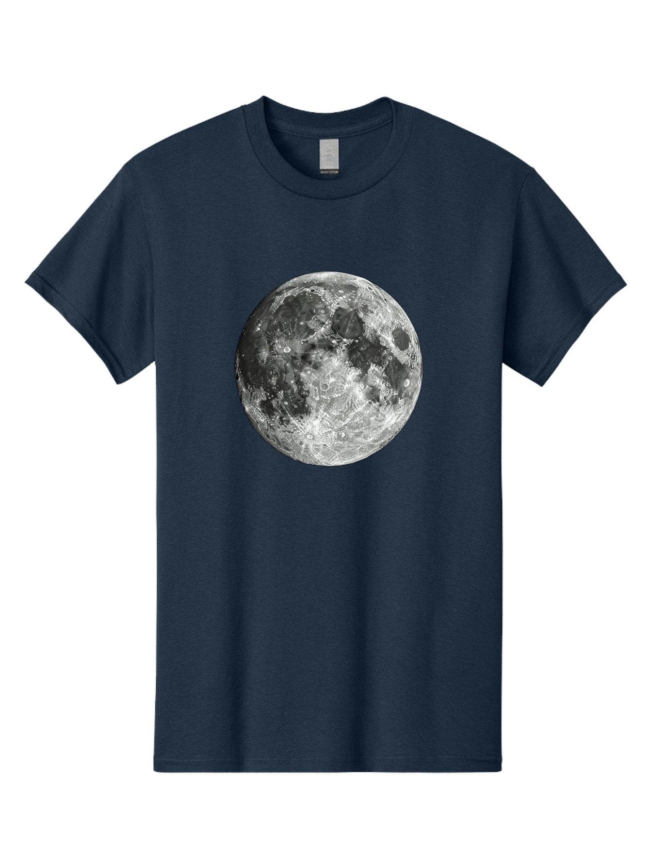 Moon-1 Men'S Graphic Tee, 100% Cotton, Comfortable Casual Summer Wear, Machine Washable, Lunar Surface, Cratered Terrain, Moon'S Topography, Astronomical Body, Night Sky, Space Exploration, Celestial Object, Moonlit Landscape Bad334 8