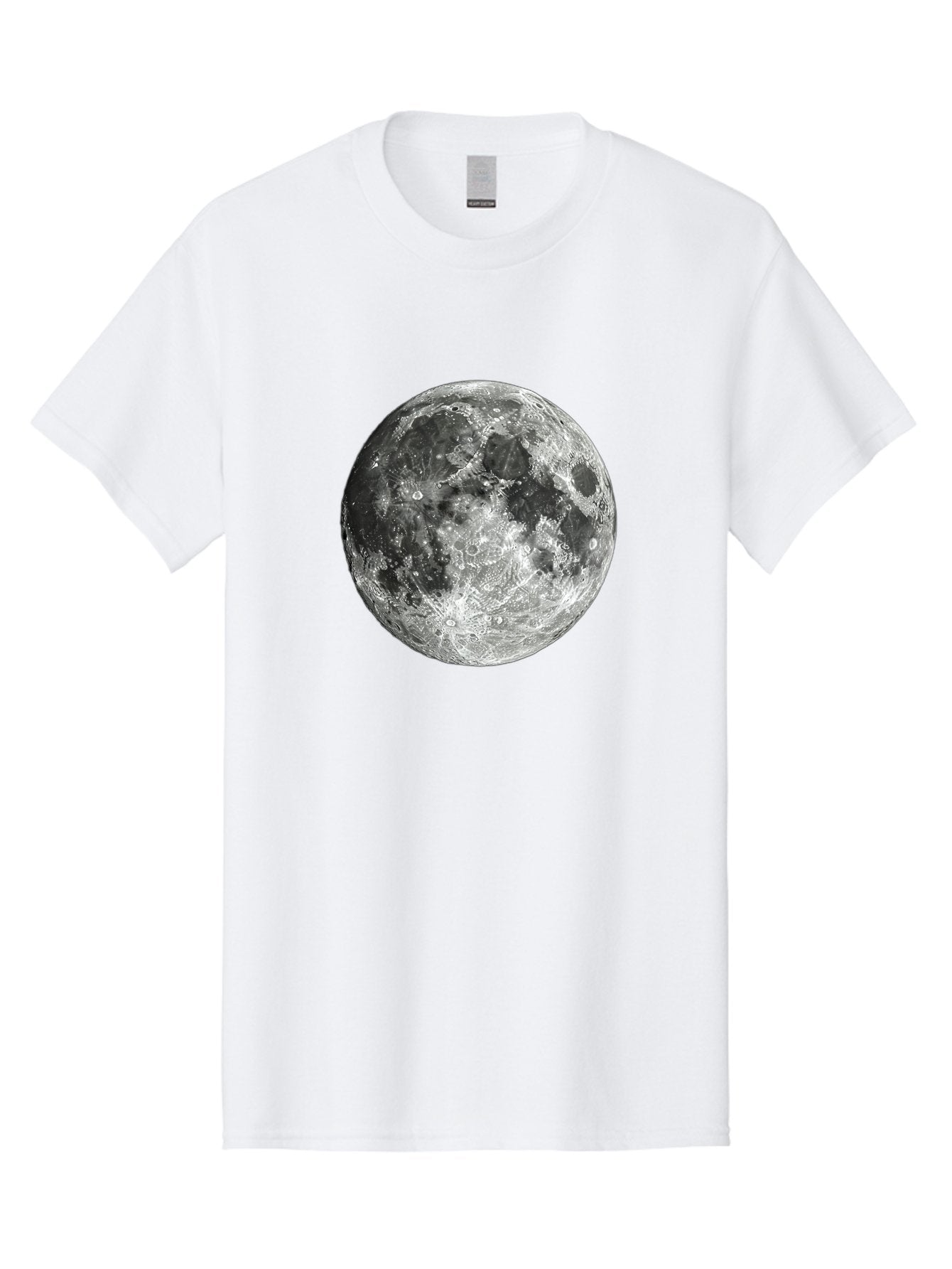 Moon-1 Men'S Graphic Tee, 100% Cotton, Comfortable Casual Summer Wear, Machine Washable, Lunar Surface, Cratered Terrain, Moon'S Topography, Astronomical Body, Night Sky, Space Exploration, Celestial Object, Moonlit Landscape Bad334 5