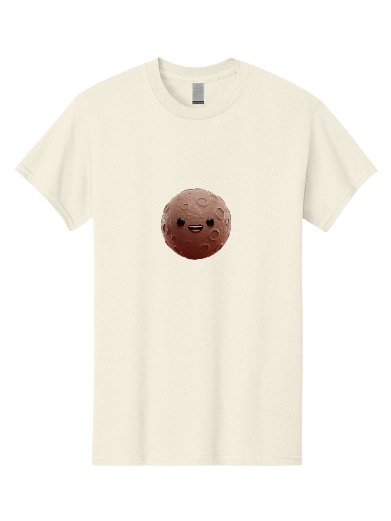 Moon-Character Men'S Graphic Tee, 100% Cotton, Comfortable Casual Summer Wear, Machine Washable, Cartoon Moon, Smiling Face, Lunar Surface, Craters, Adorable Character, Digital Illustration, 3D Rendering, Kawaii Art, Moon Emoji, Emoticon, Bad335 10