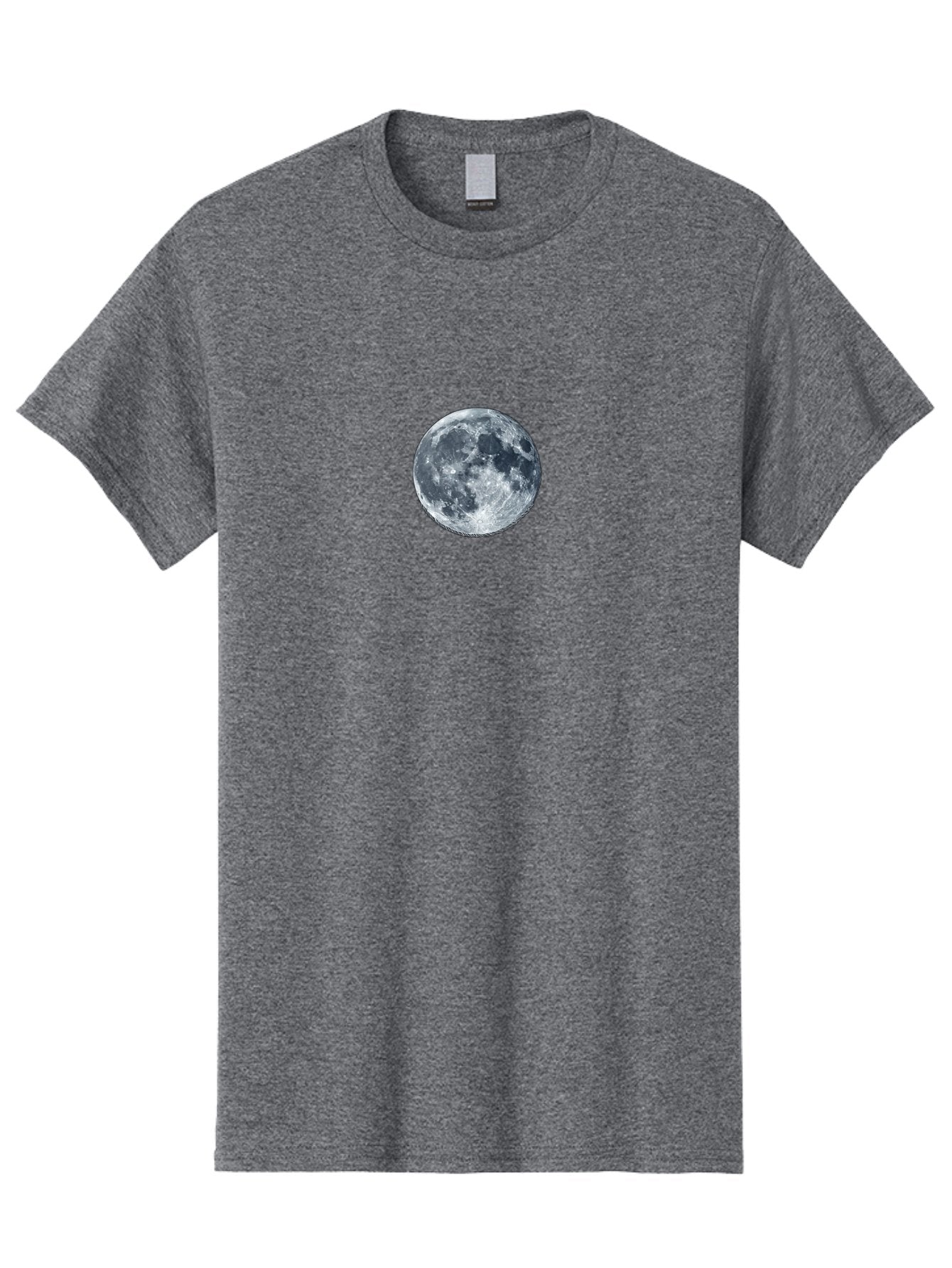 Moon Men'S Graphic Tee, 100% Cotton, Comfortable Casual Summer Wear, Machine Washable, Full Moon, Lunar Surface, Craters, Space, Astronomy, Night Sky, Celestial Body, Moonlight, Lunar Phases Bad337 7