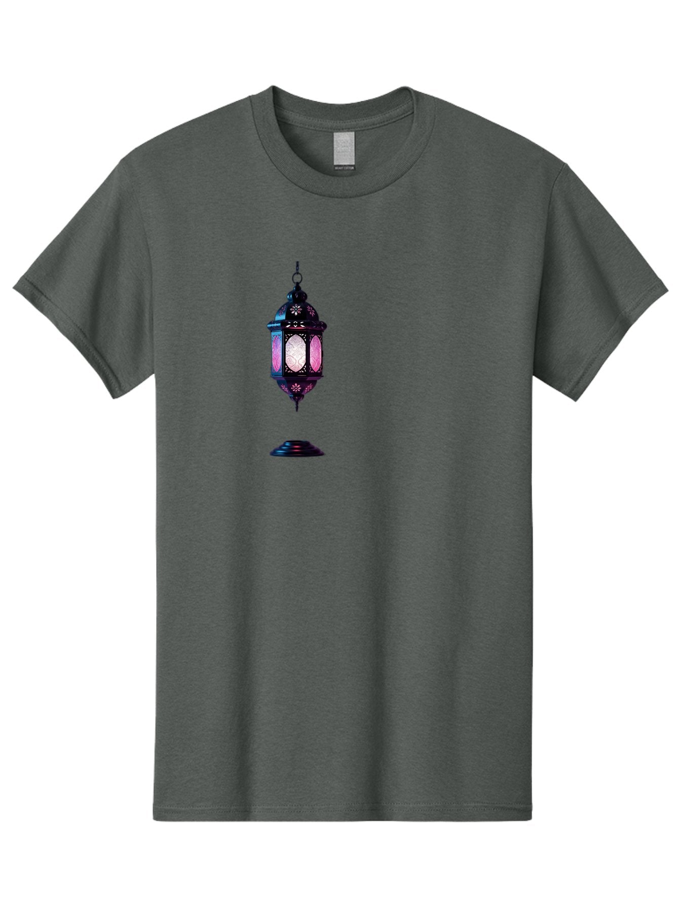 Moroccan-Lantern Men'S Graphic Tee, 100% Cotton, Comfortable Casual Summer Wear, Machine Washable, Islamic Lantern, Hanging Lamp, Intricate Design, Decorative Lighting, Cultural Symbol, Ramadan Decoration, Eid Celebration, Traditional Ornament Bad338 10