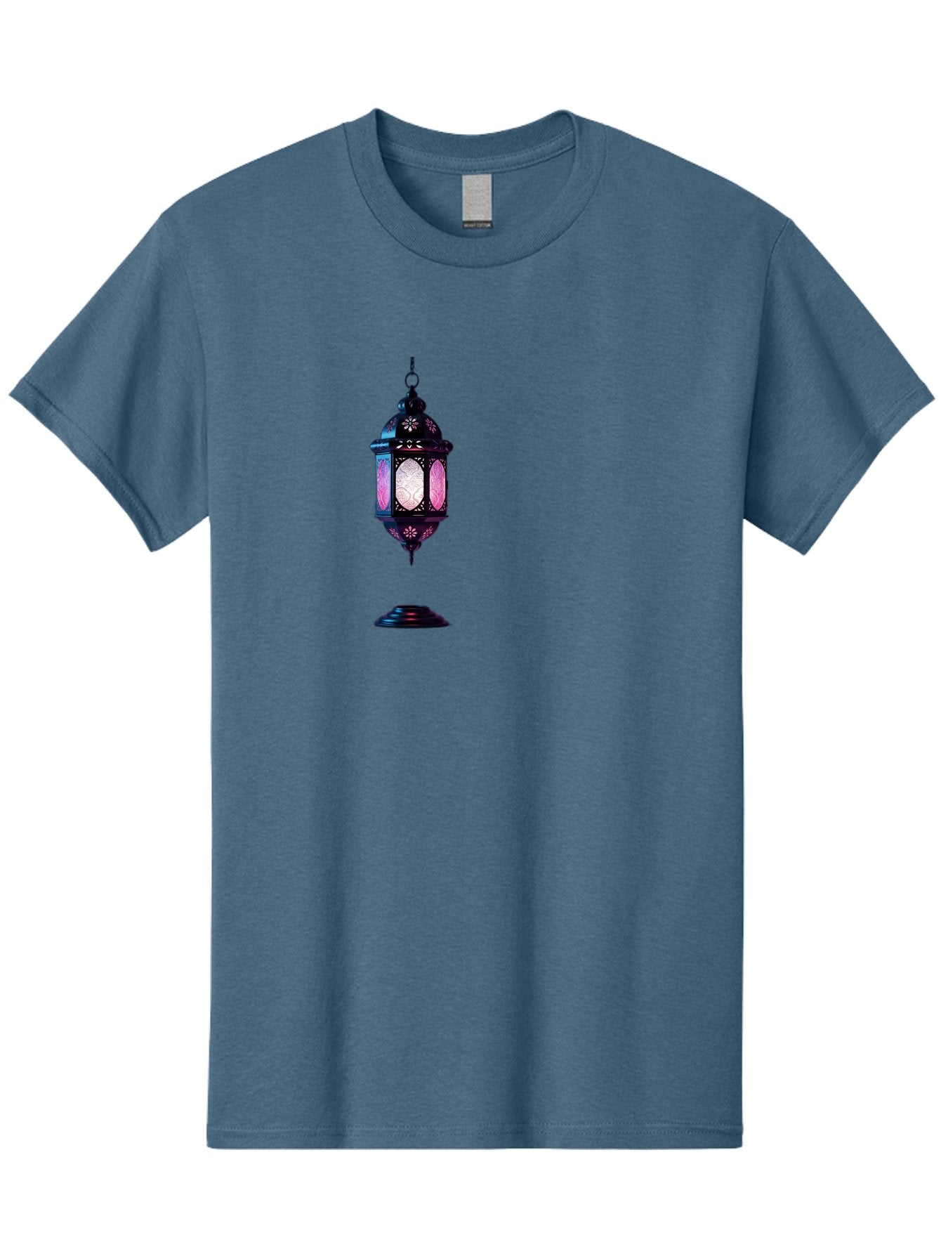 Moroccan-Lantern Men'S Graphic Tee, 100% Cotton, Comfortable Casual Summer Wear, Machine Washable, Islamic Lantern, Hanging Lamp, Intricate Design, Decorative Lighting, Cultural Symbol, Ramadan Decoration, Eid Celebration, Traditional Ornament Bad338 9